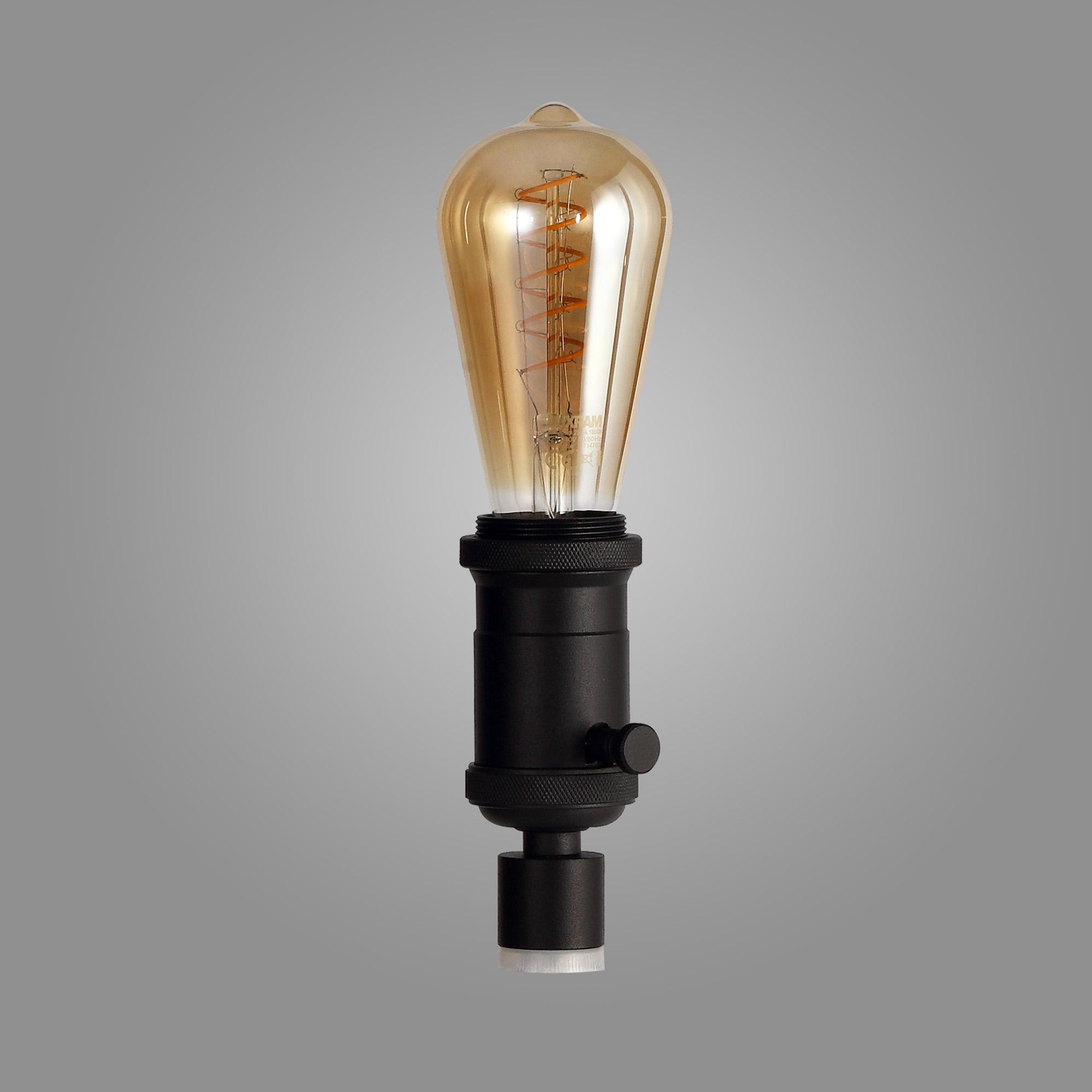 Kork Table Lamp For Bottle, 1 Light E27, Dimmable, Black, (Lamps Not Included)