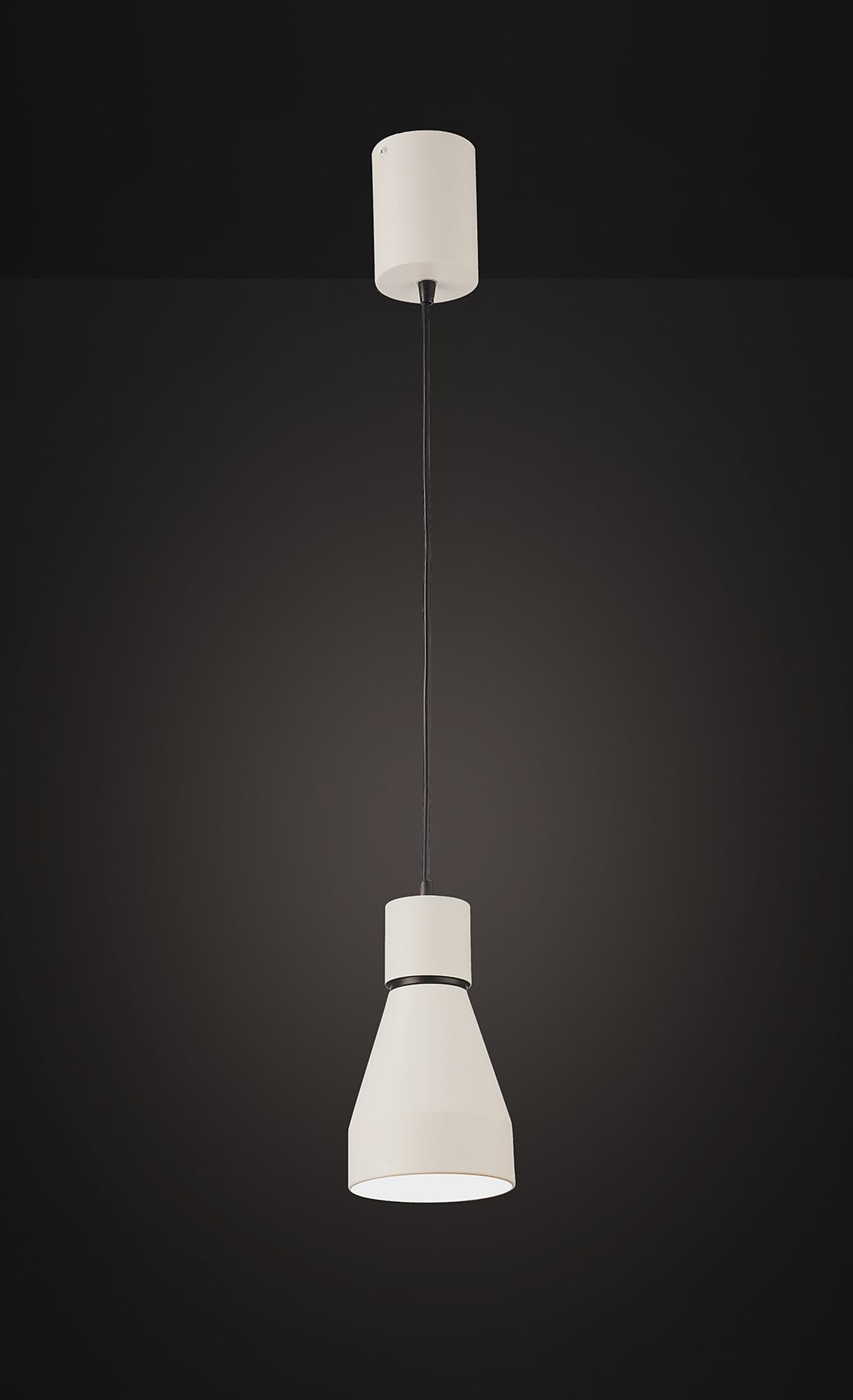 Kos Pendant Small 11cm Round 1 x E27, Matt White