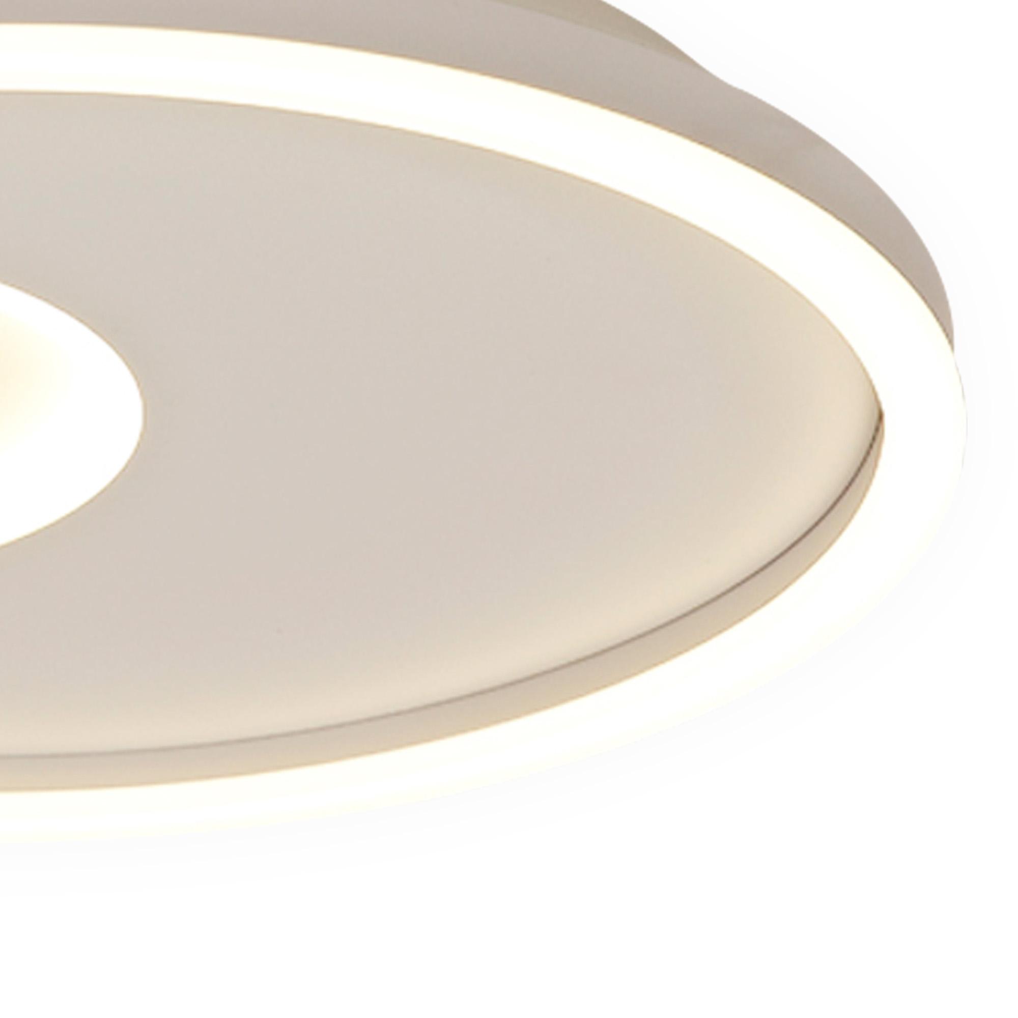 Krater Ceiling 40cm Round 36W LED 3000-6000K Tuneable, 1800lm, Remote Control White, 3yrs Warranty