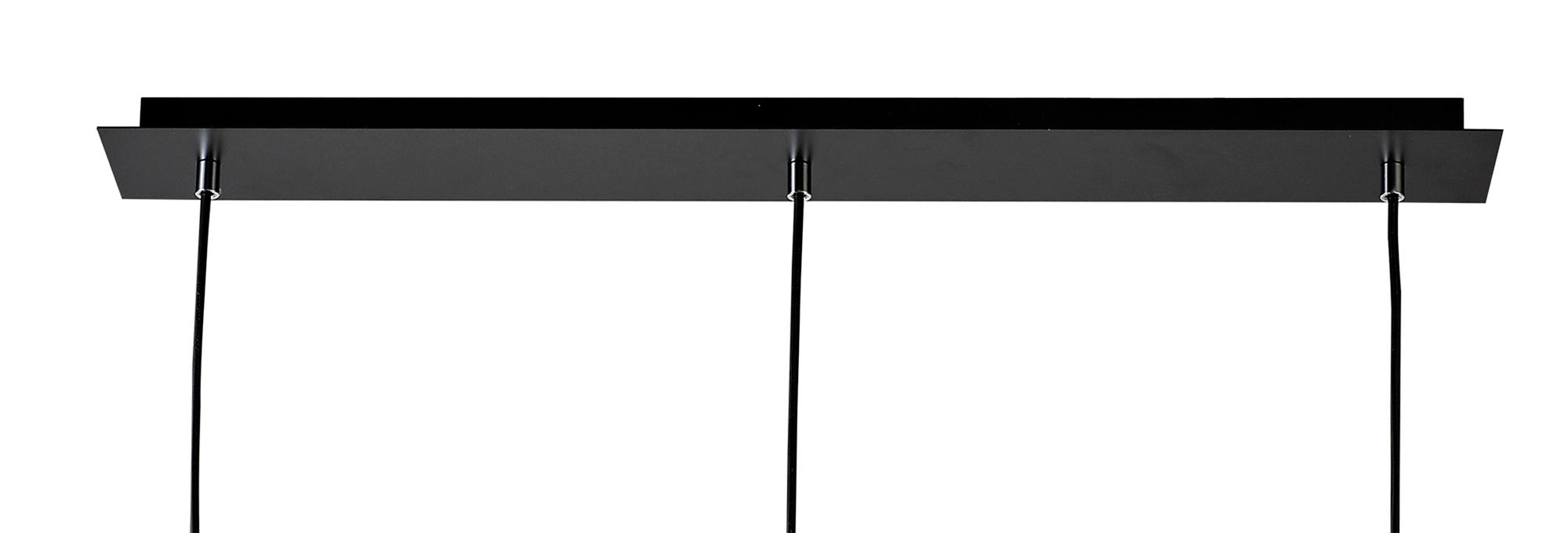 Kristoff Linear Geometric Pendant 3 Light E27 Black