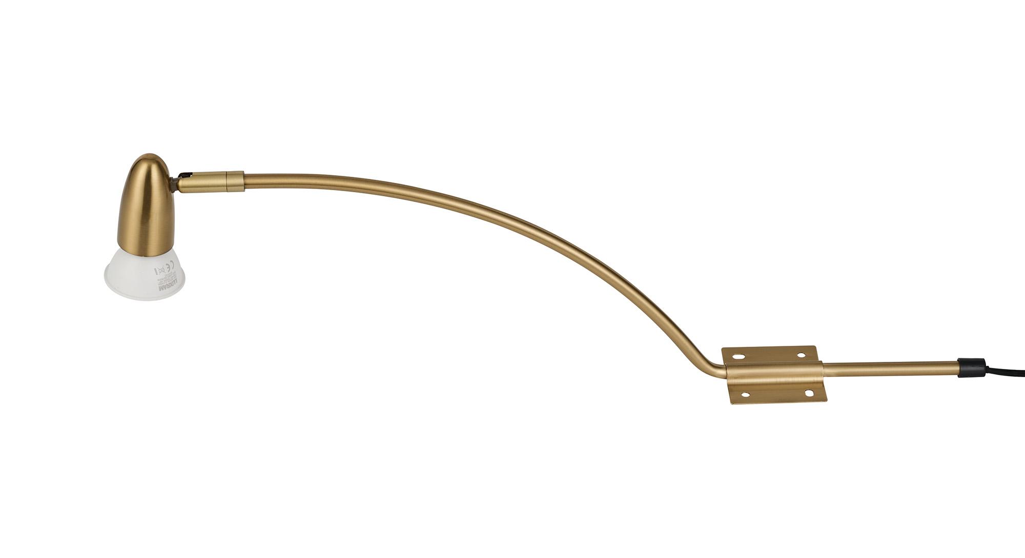 Lex (Set Of 2) Type A Over Cabinet 1 Light GU10 With Adjustable Head And 2m Cable (No Plug) Brass