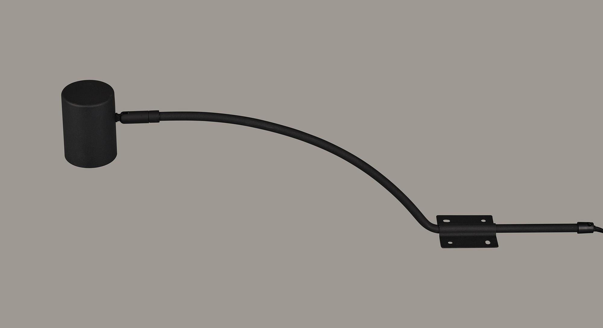 Lex (Set Of 2) Type B Over Cabinet 1 Light GU10 With Adjustable Head And 2m Cable (No Plug) Black