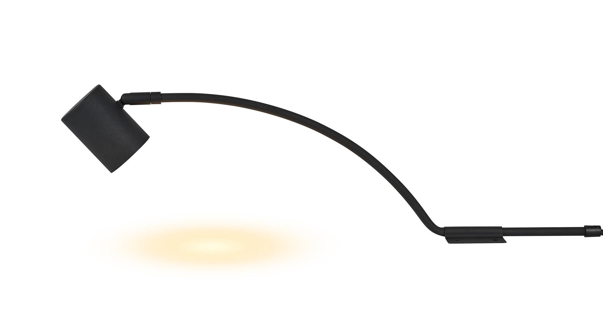 Lex (Set Of 2) Type B Over Cabinet 1 Light GU10 With Adjustable Head And 2m Cable (No Plug) Black