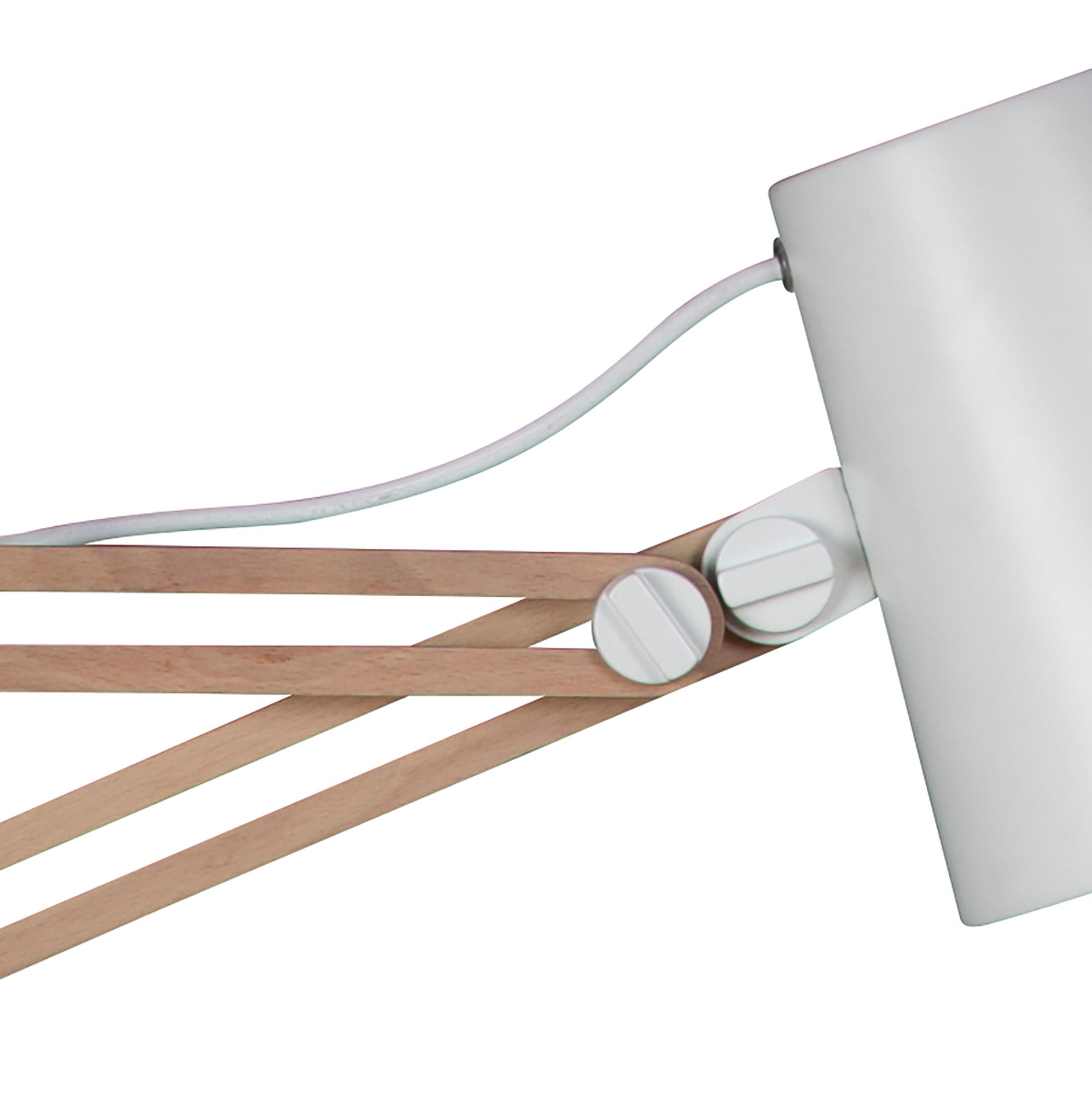 Looker Floor Lamp 1 Light E27 , Matt White/Beech