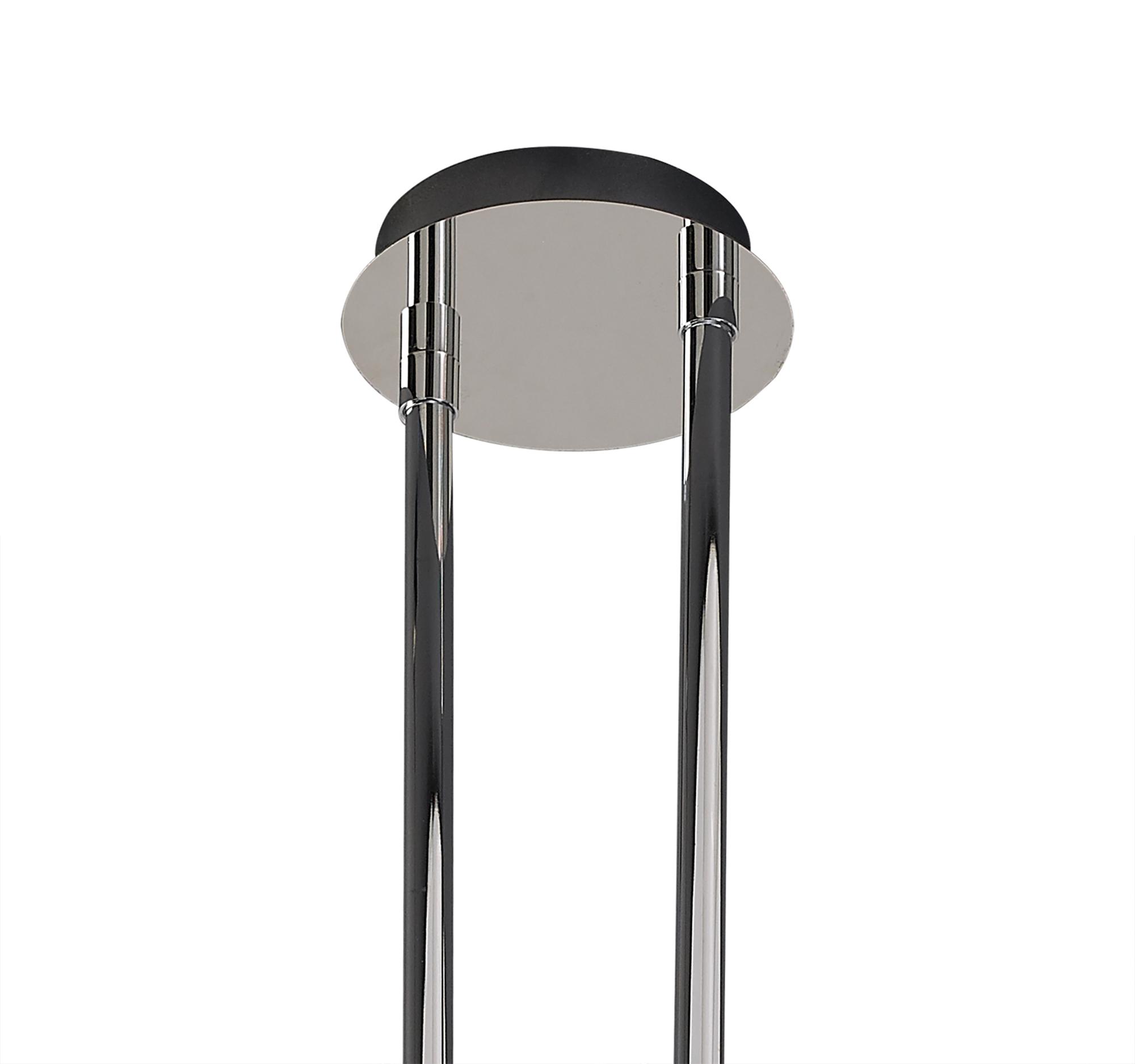 Loop Rectangular Telescopic 8 Light G9 ECO Line, Polished Chrome