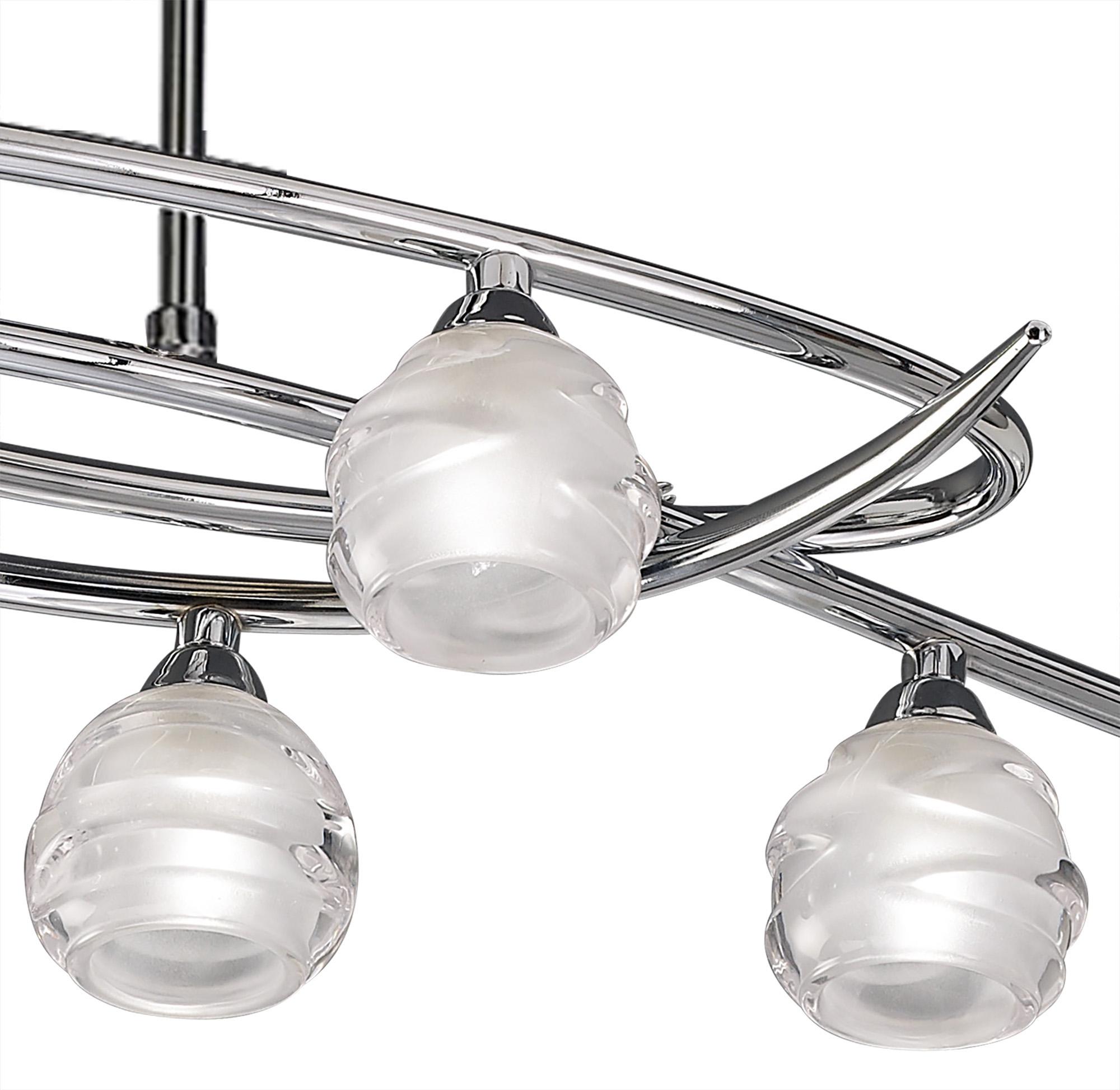 Loop Rectangular Telescopic 8 Light G9 ECO Line, Polished Chrome