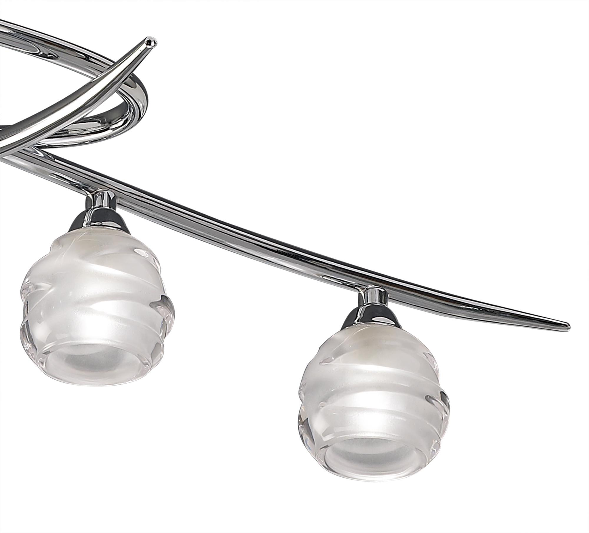 Loop Rectangular Telescopic 8 Light G9 ECO Line, Polished Chrome