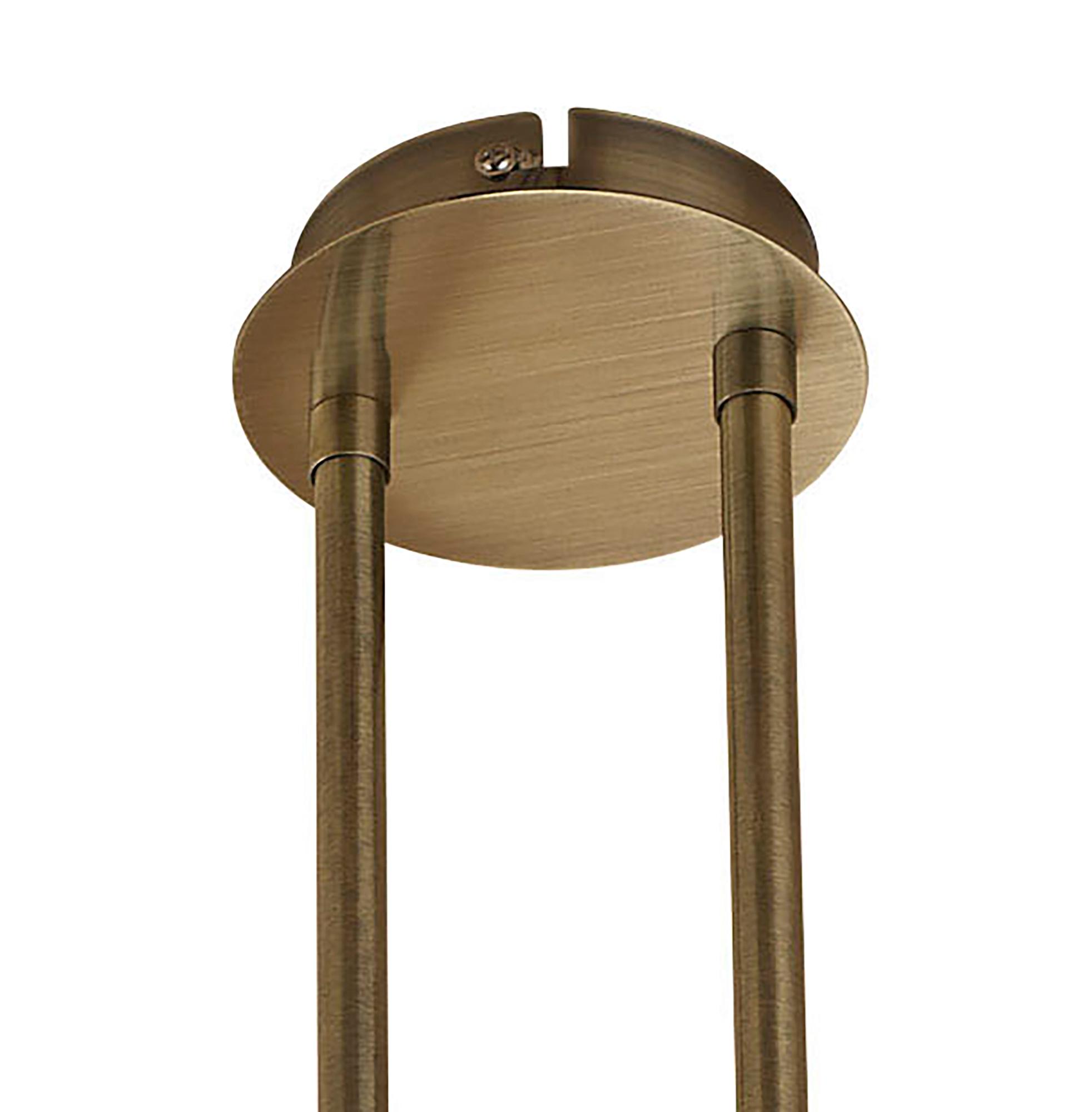 Loop Rectangular Telescopic 8 Light G9 ECO Line, Antique Brass