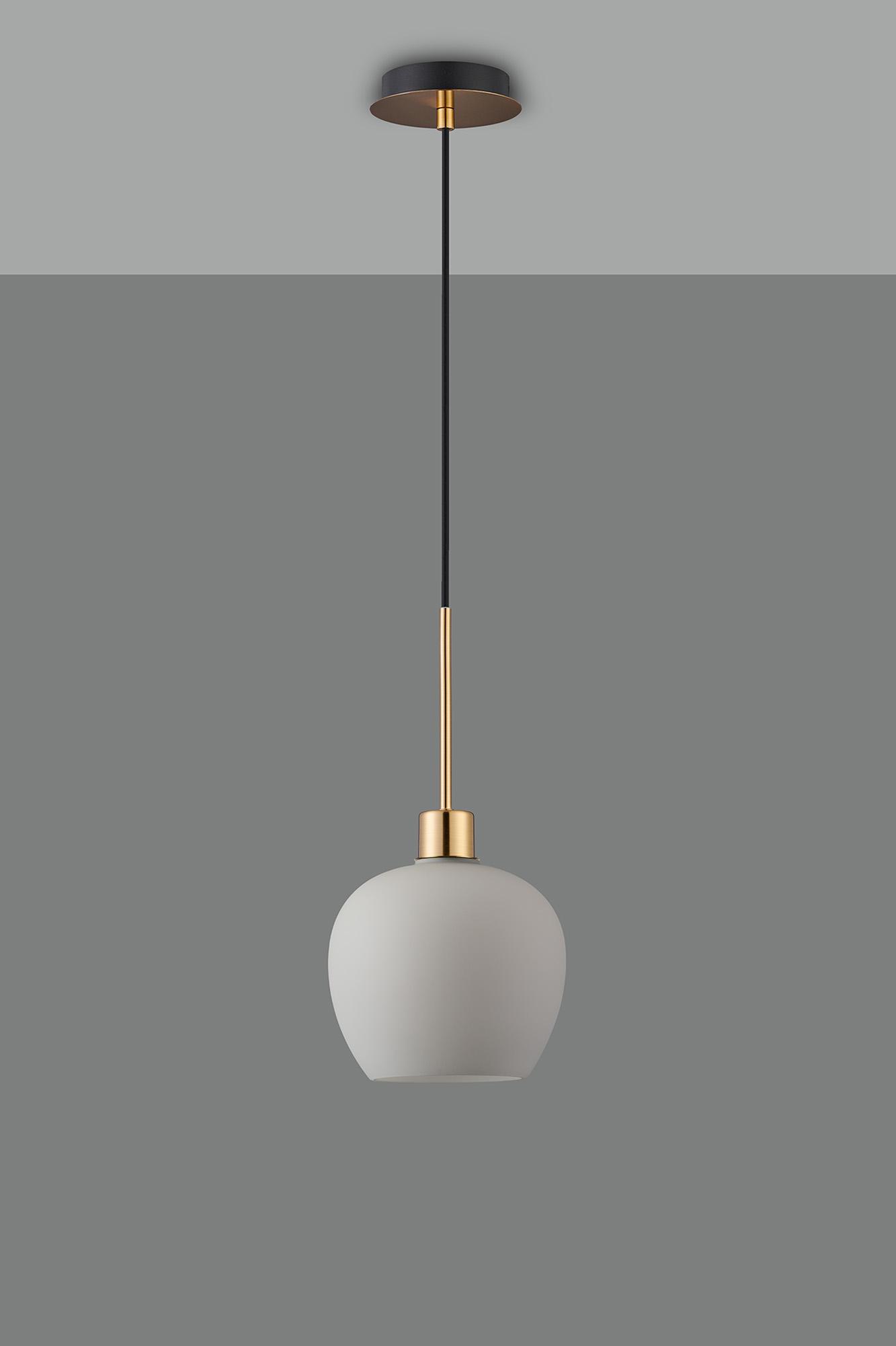Lori 1.7m Single Pendant, 1 Light Adjustable E27, Antique Gold/Opal Wine Shades