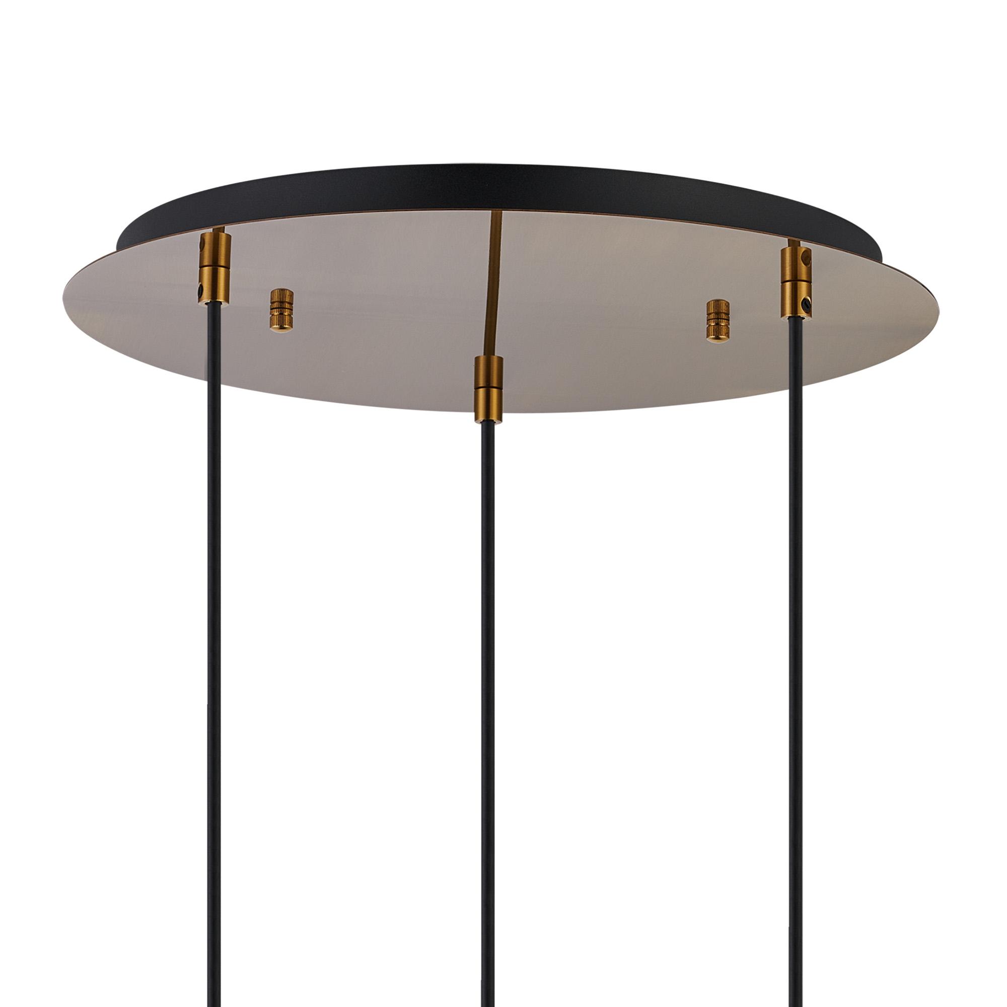 Lori 40cm Round Pendant, 3 Light Adjustable E27, Antique Gold/Blue/Green/Pink Open Mouth Round Globe Shades
