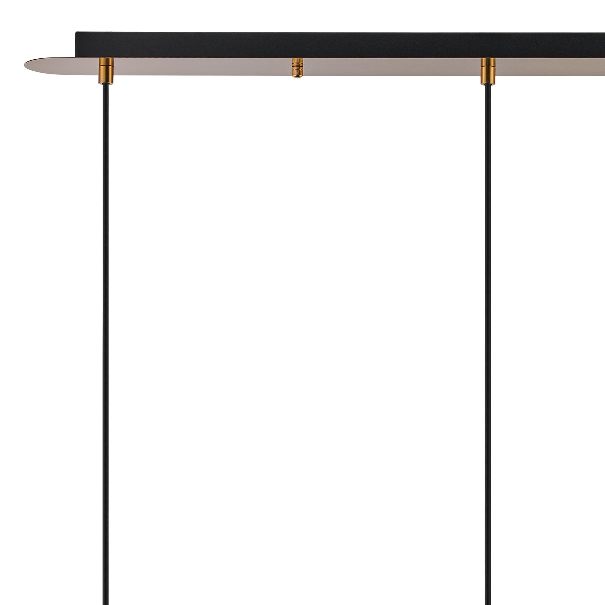 Lori Linear Pendant, 3 Light Adjustable E27, Antique Gold/Amber/Clear/Smoke Wine Shades