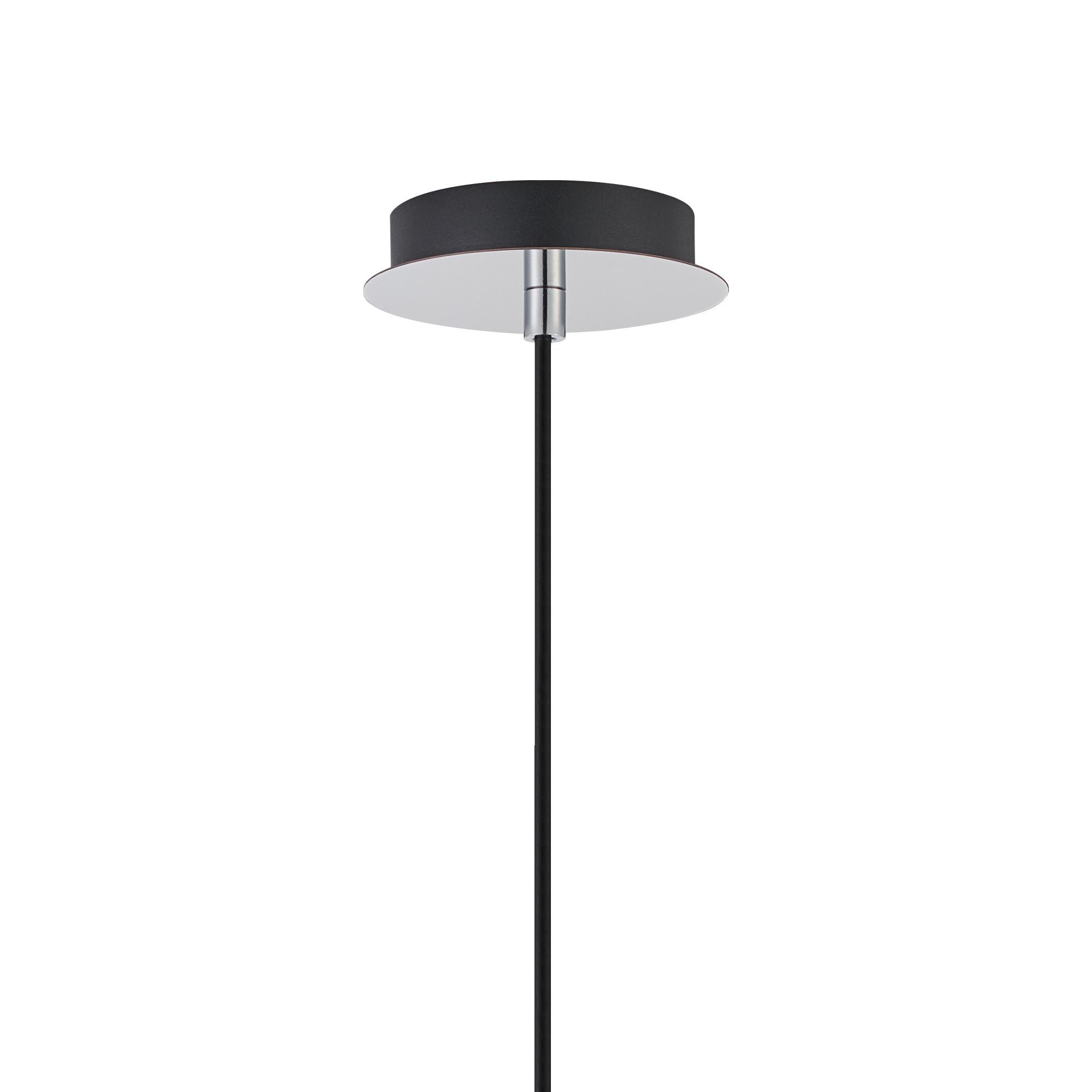 Lori 1.7m Single Pendant, 1 Light Adjustable E27, Polished Chrome/Chrome Open Mouth Round Globe Shades