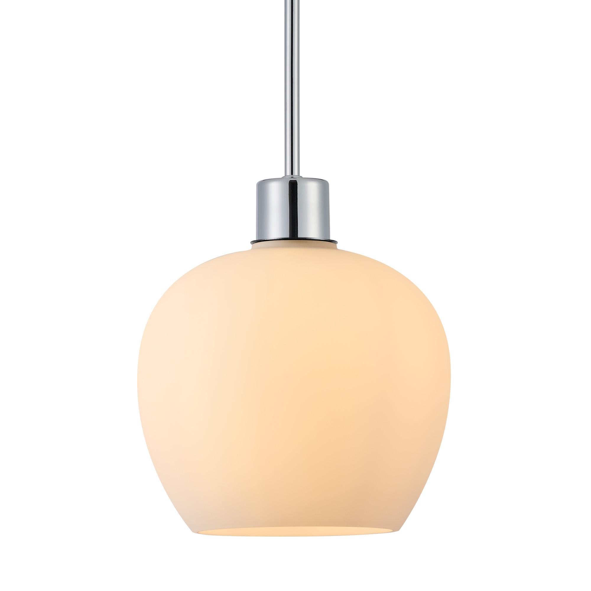 Lori 1.7m Single Pendant, 1 Light Adjustable E27, Polished Chrome/Opal Wine Shades
