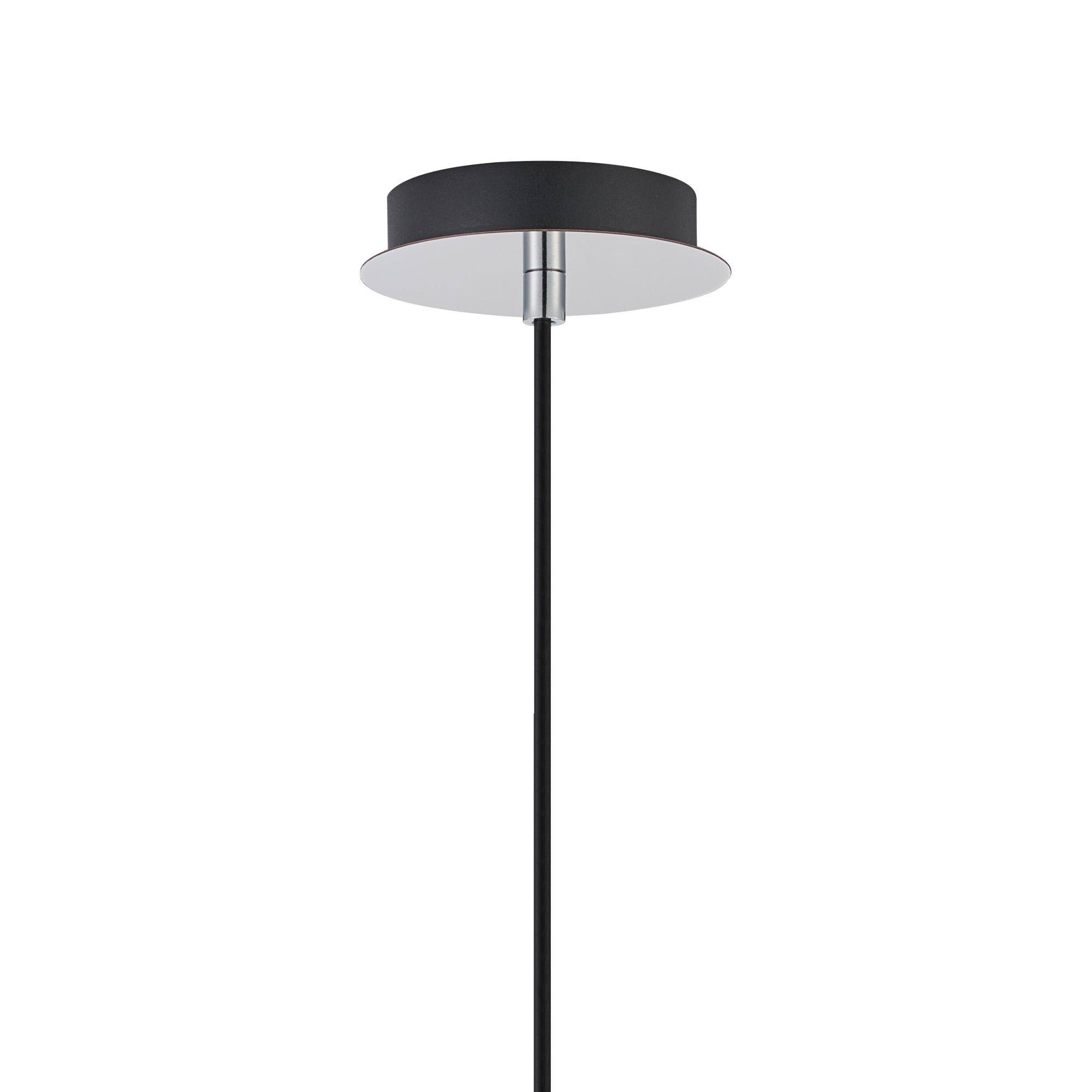Lori 1.7m Single Pendant, 1 Light Adjustable E27, Polished Chrome/Smoke Wine Shades