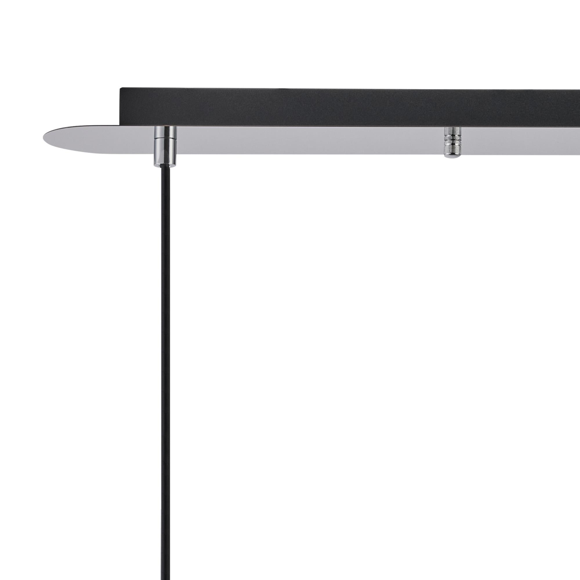 Lori Linear Pendant, 3 Light Adjustable E27, Polished Chrome/Iridescent Open Mouth Round Globe Shades
