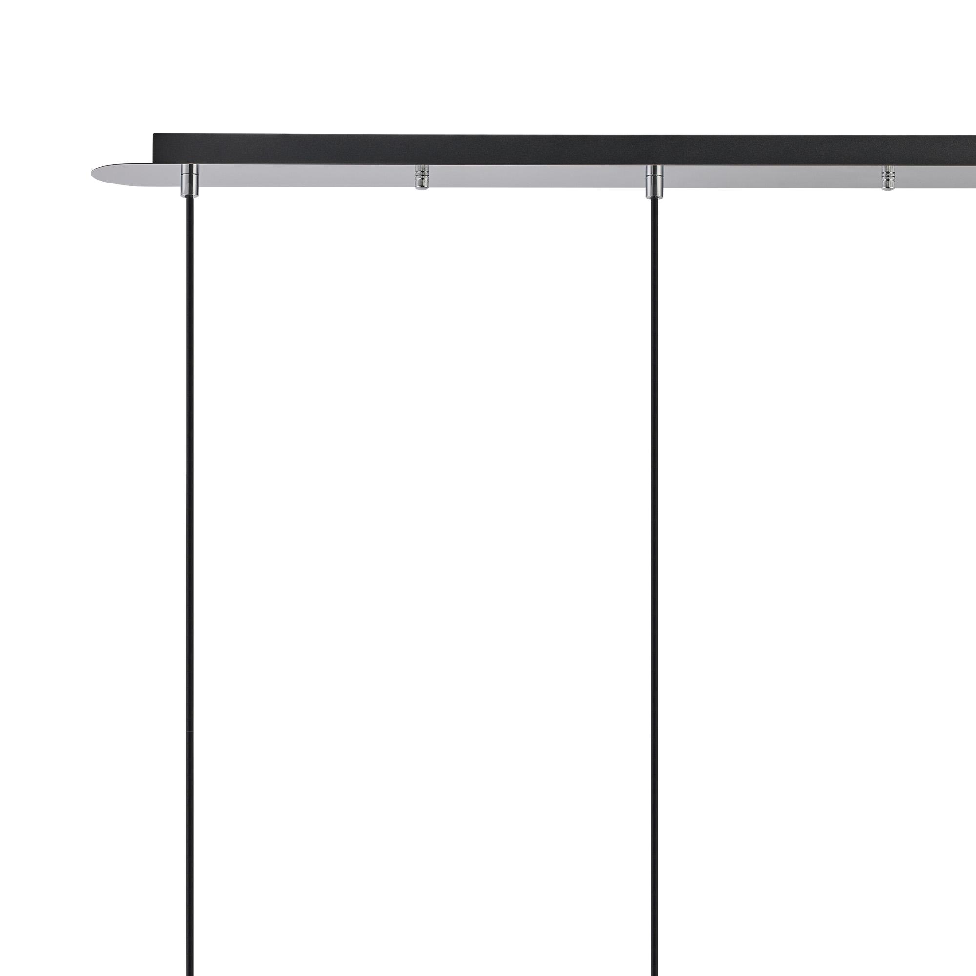 Lori Linear Pendant, 3 Light Adjustable E27, Polished Chrome/Opal/Pink Open Mouth Round Globe Shades