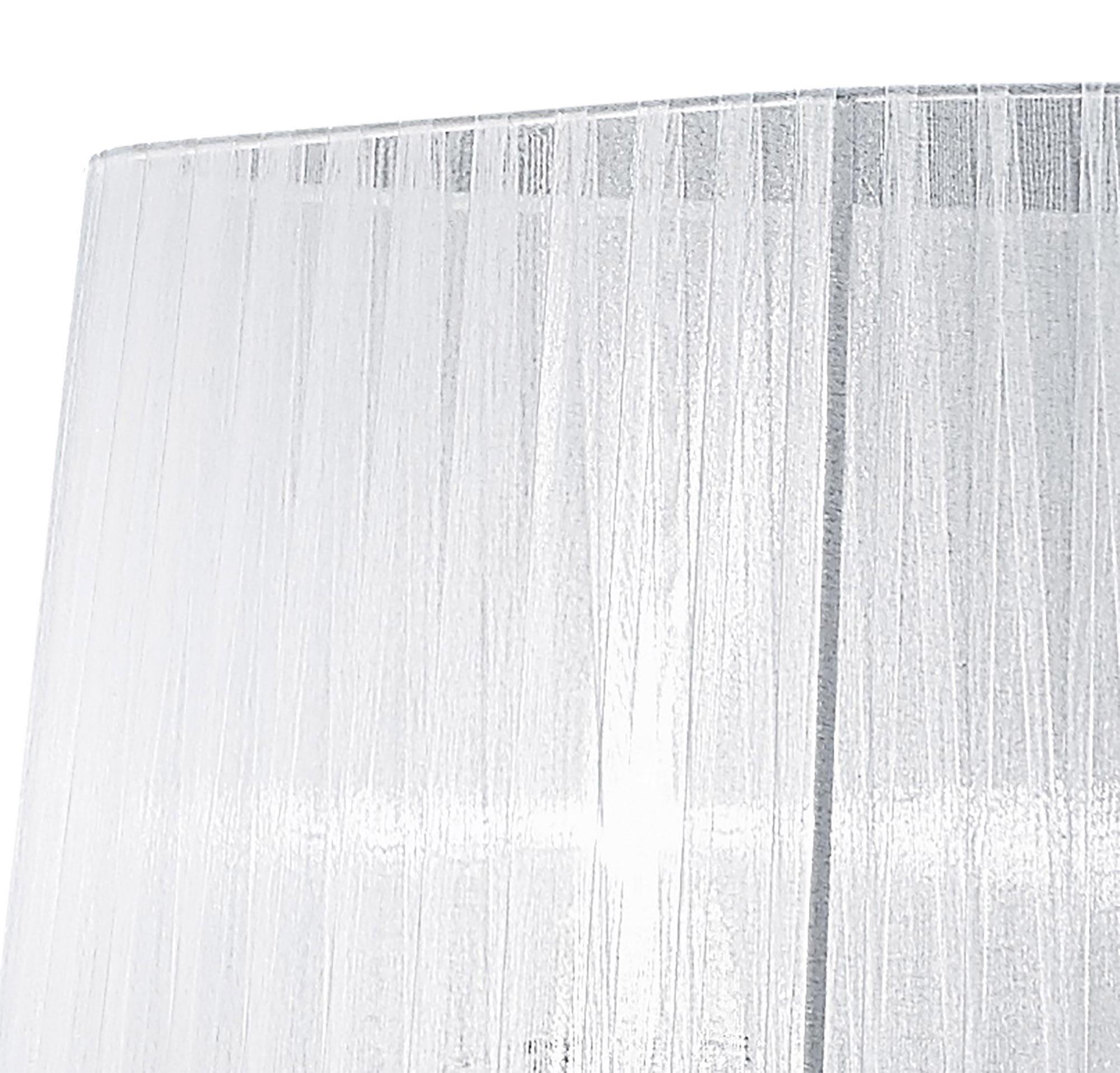 Louise Floor Lamp 2 Light E27 With White Shade Polished Chrome / Clear Crystal