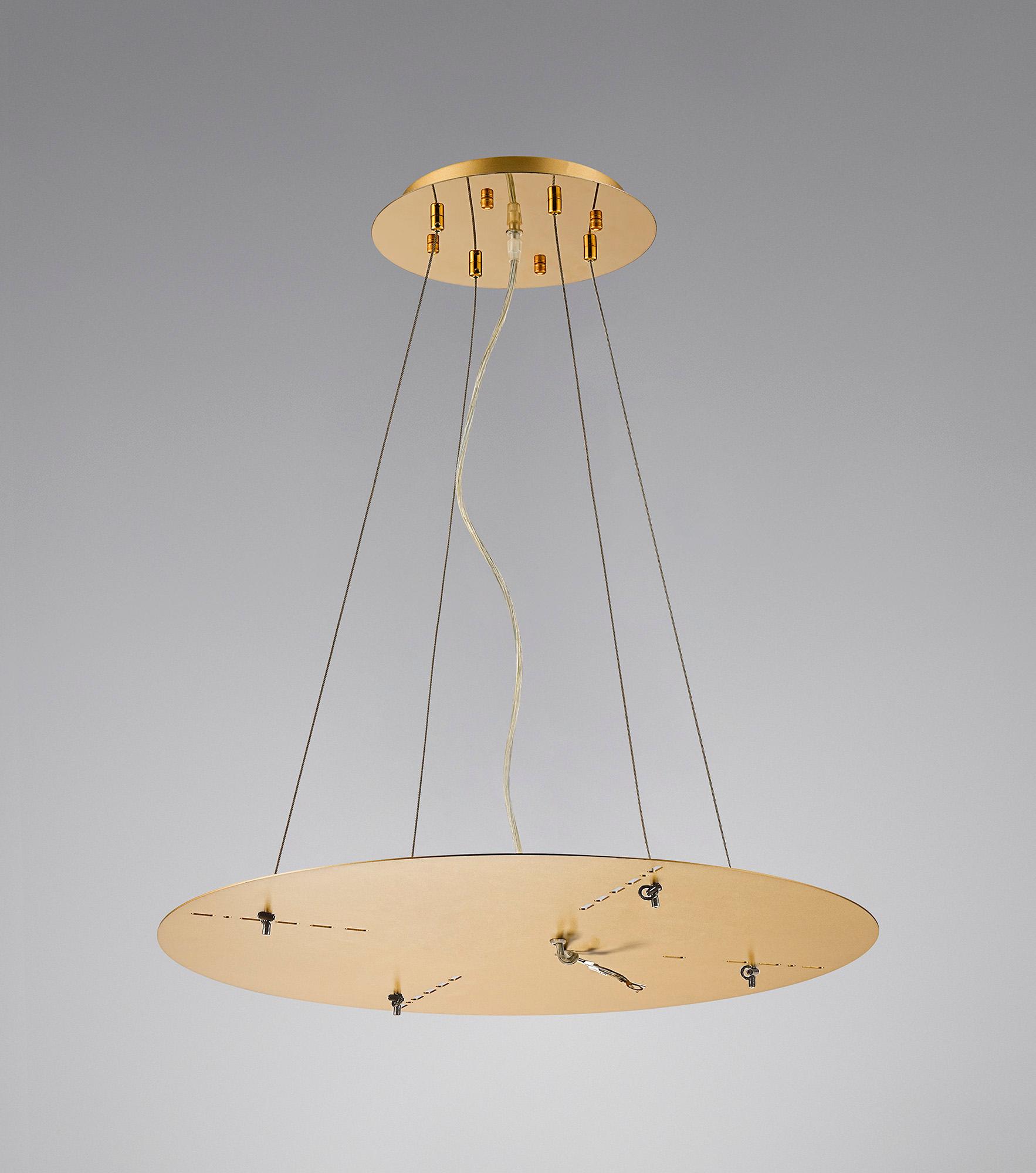 *Lowan 59cm, 3m French Gold/Painted Gold, Suspension Plate c/w Power Cable For Lowering Flush Fittings , Max Load 40kg (ONLY TESTED FOR OUR PRODUCTS)
