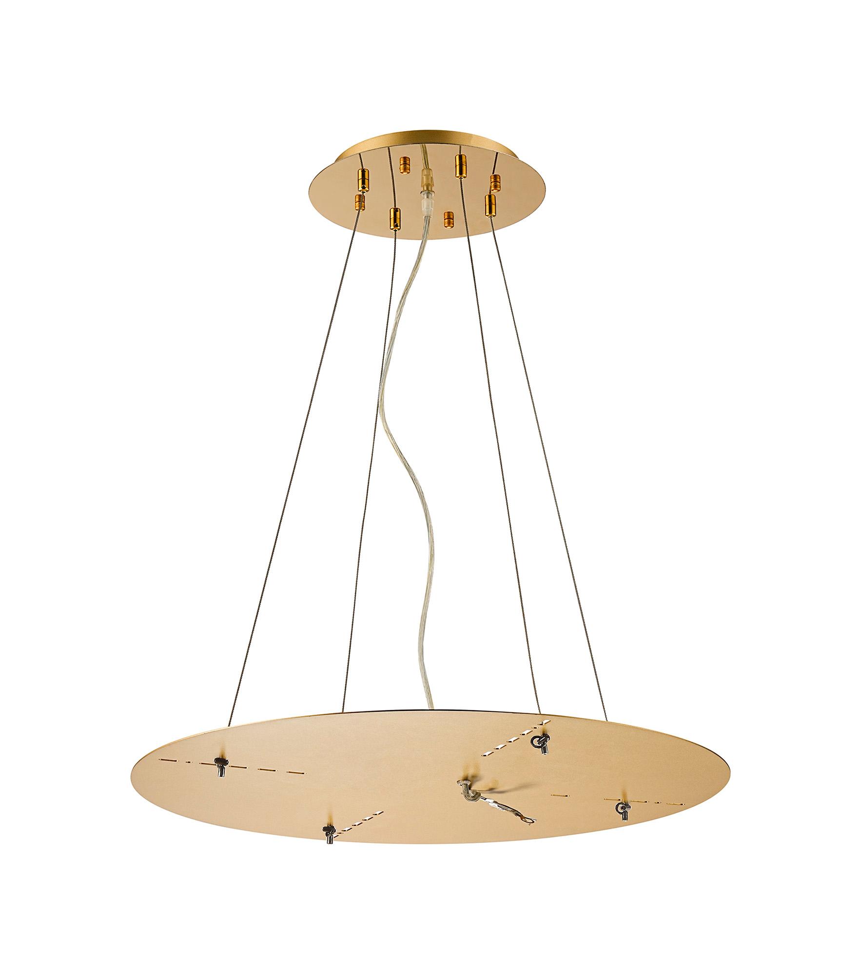 *Lowan 59cm, 3m French Gold/Painted Gold, Suspension Plate c/w Power Cable For Lowering Flush Fittings , Max Load 40kg (ONLY TESTED FOR OUR PRODUCTS)