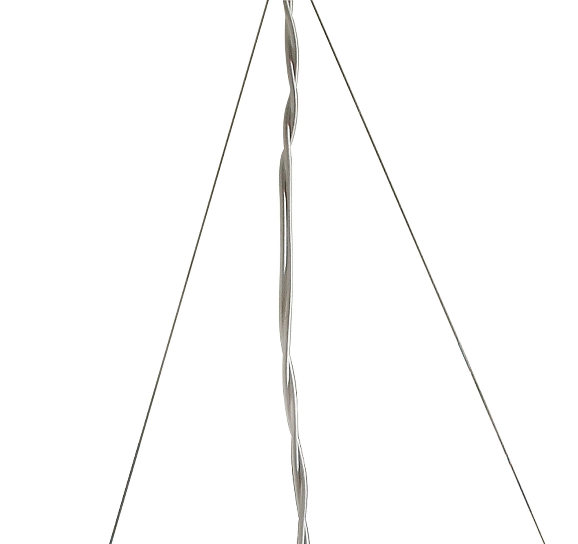 Lucca Linear Pendant 2 Arm 4 Light E27 Line, Polished Chrome With White Shades & Clear Crystal