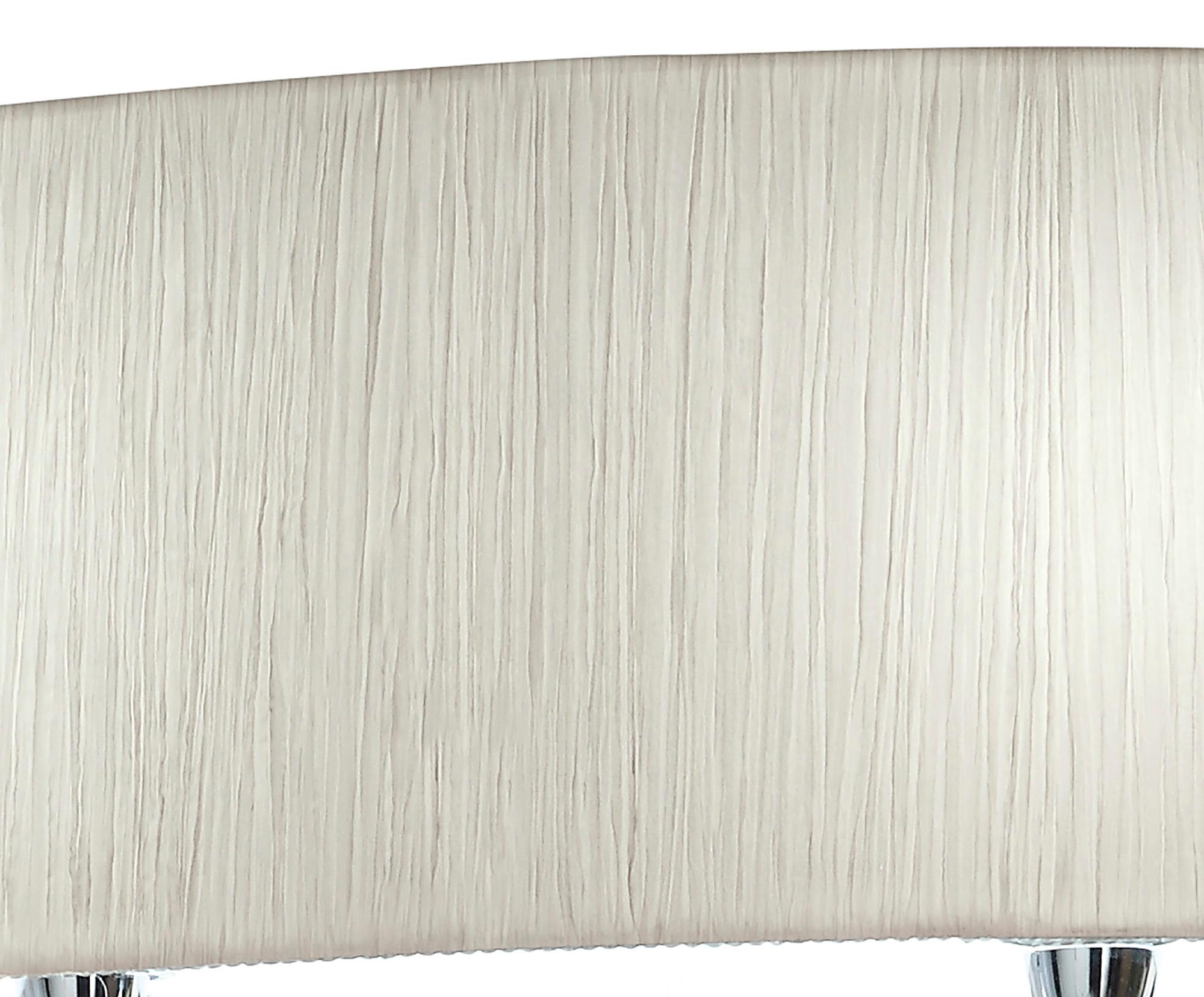 Lucca Floor Lamp 2 Light E27, Polished Chrome With White Shade & Clear Crystal
