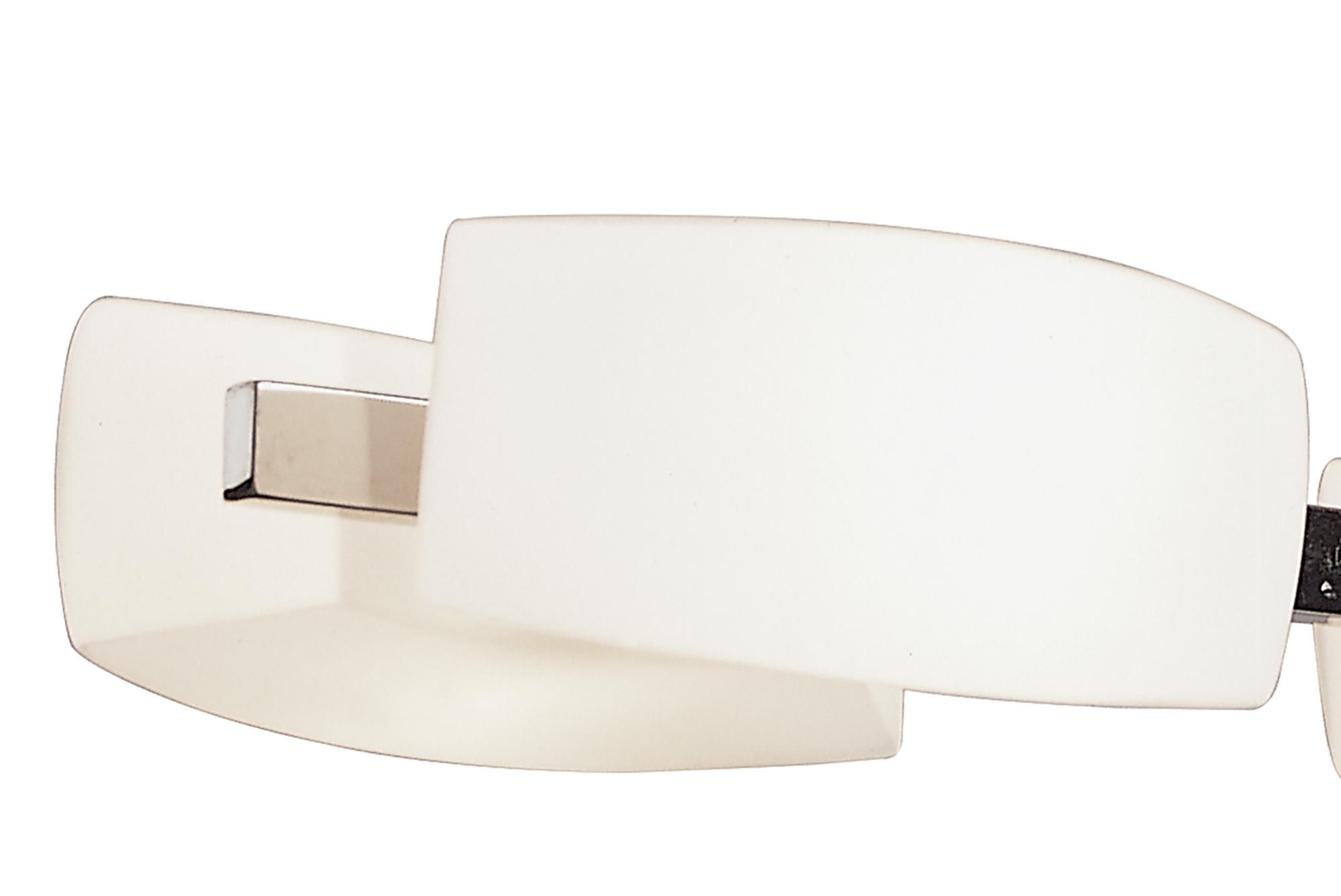 Lupa Rectangular Telescopic Pendant Bar 6 Light G9, Polished Chrome/Frosted White Glass