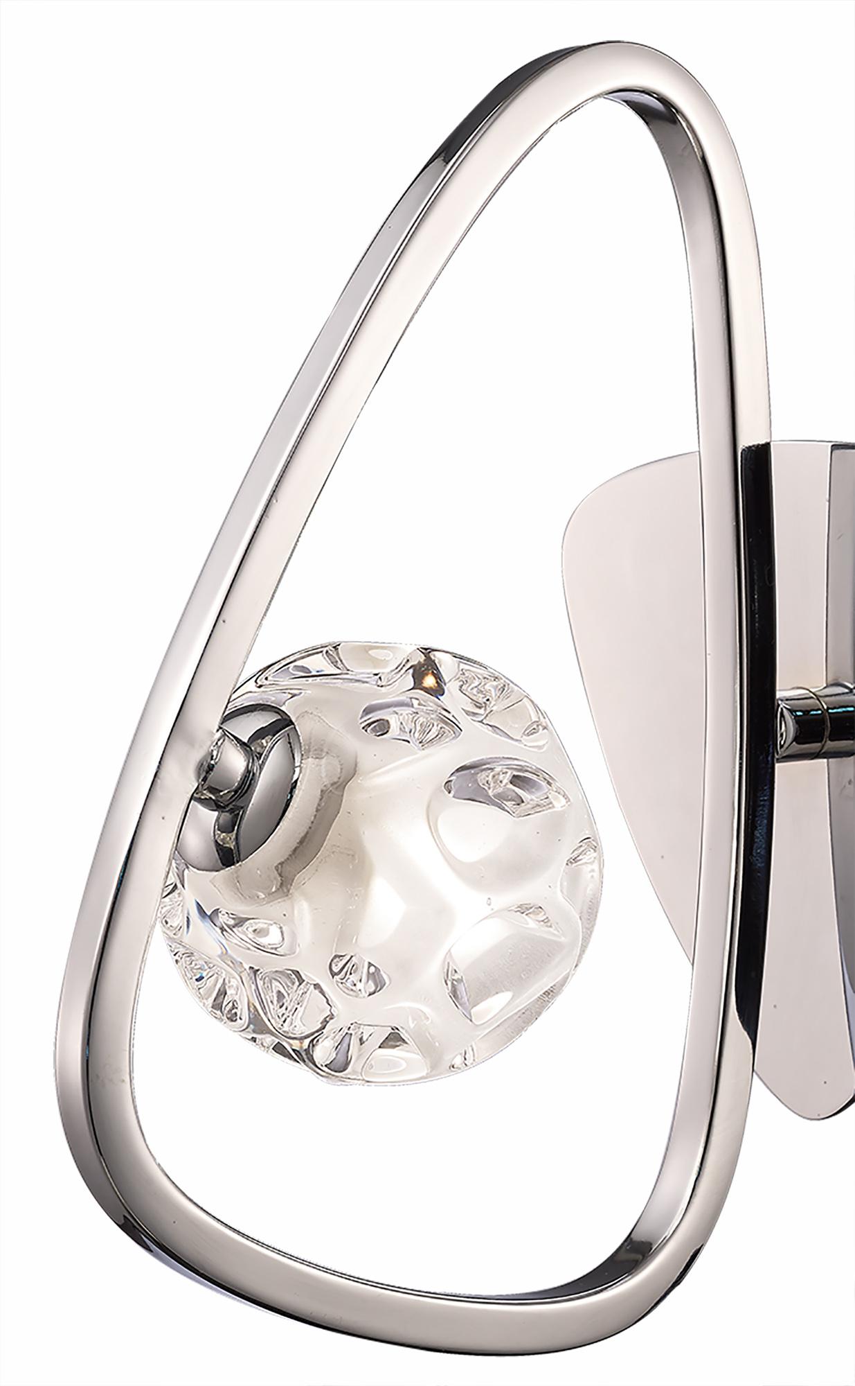 Lux Switched Wall Lamp 1 Light G9, Polished Chrome