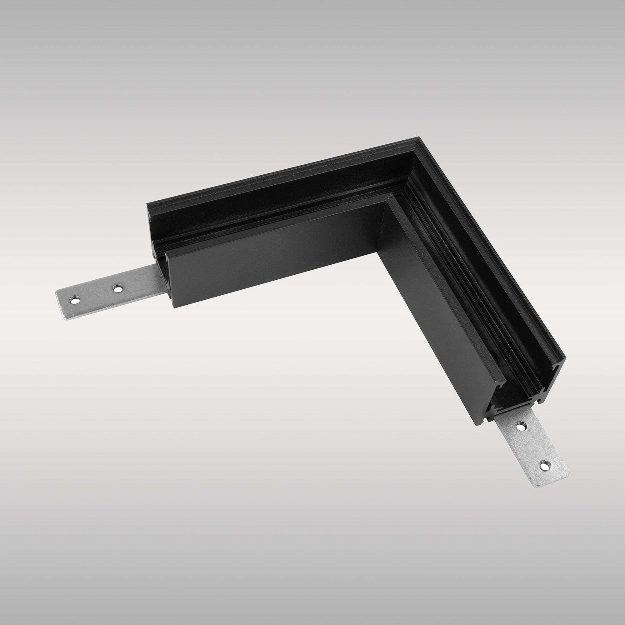 Magneto Shallow Single Connector Surface L-Joint 90º, Black For M8300 & M8301