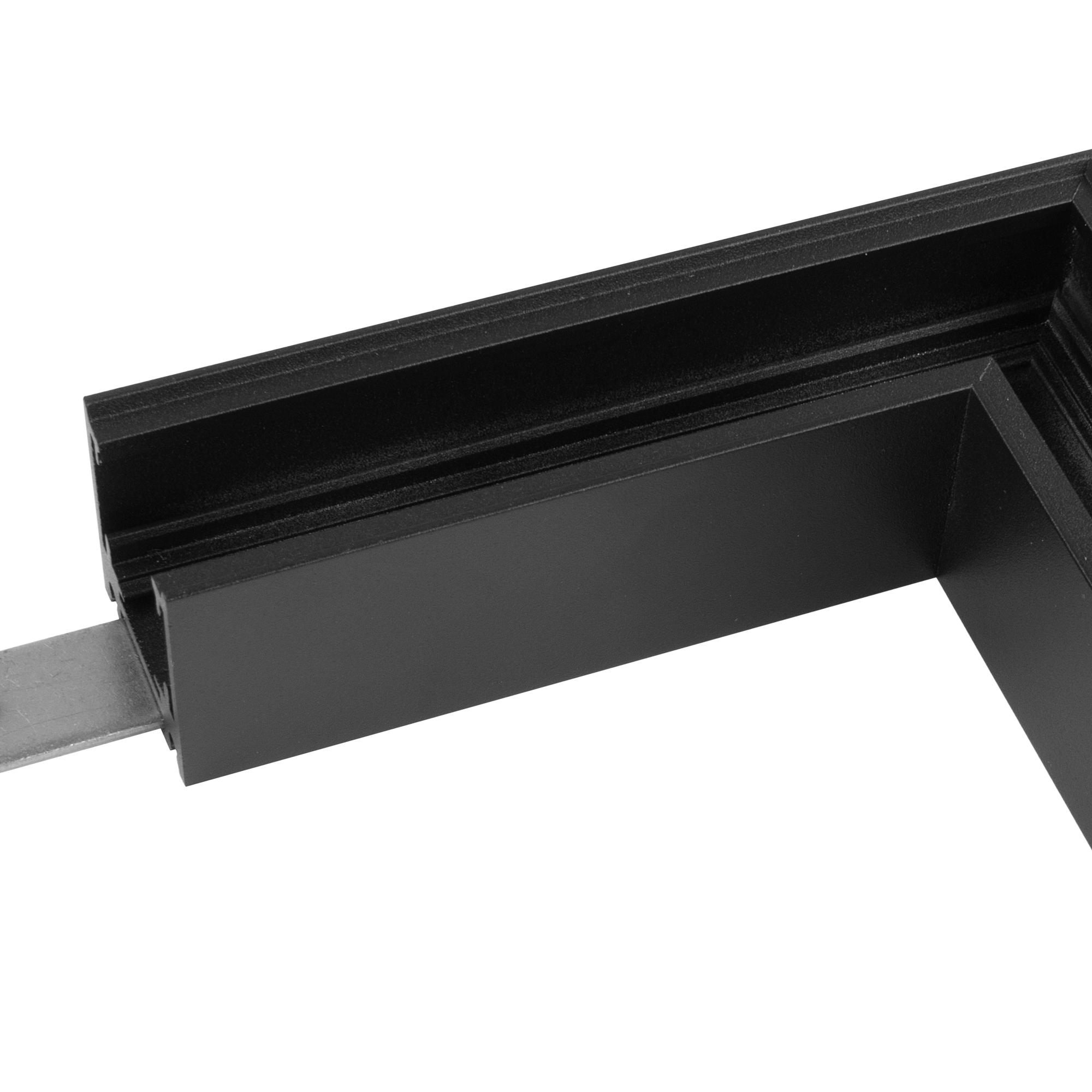Magneto Shallow Single Connector Surface L-Joint 90º, Black For M8300 & M8301