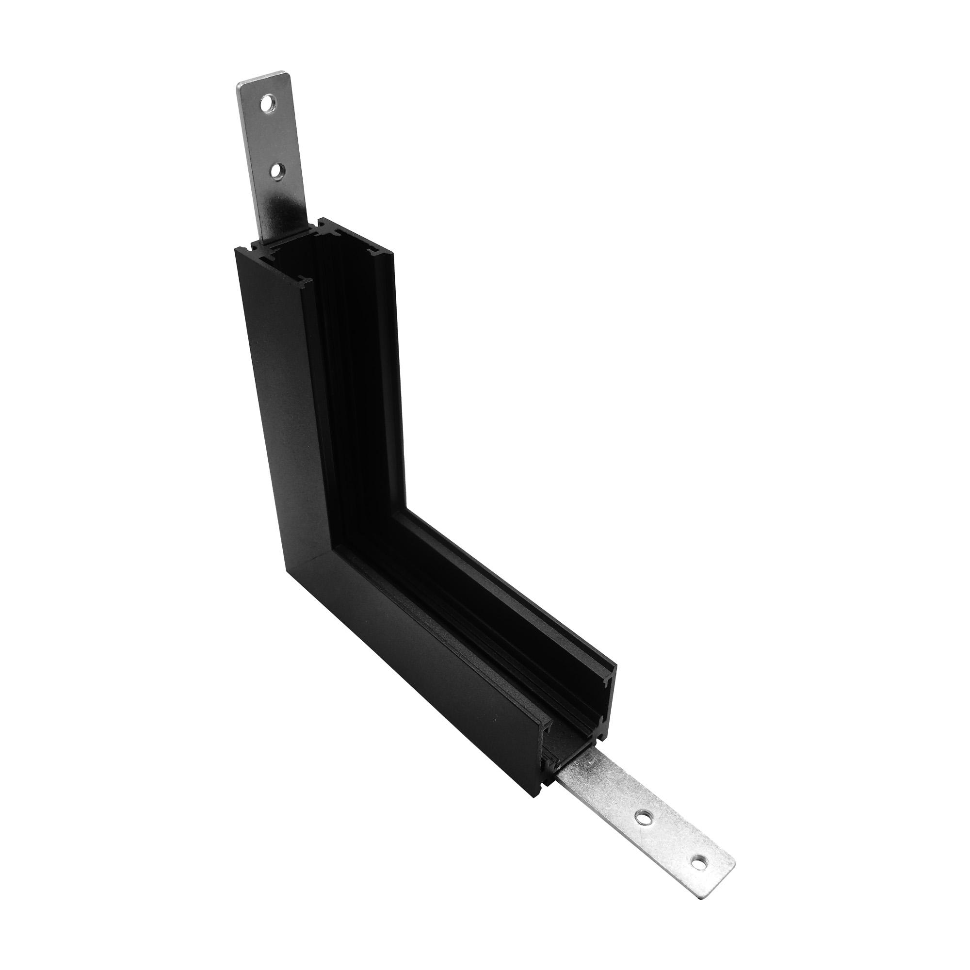 Magneto Shallow Single Connector Surface L-Joint Wall To Wall In, Black For M8300 & M8301