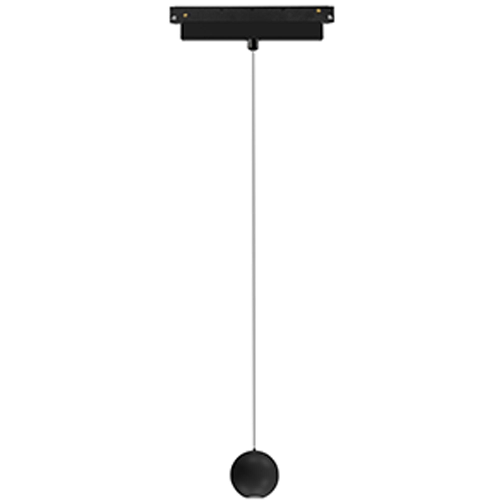 Magneto Track Ball Pendant, 7W LED, 3000K, 560lm, Black, 3yrs Warranty