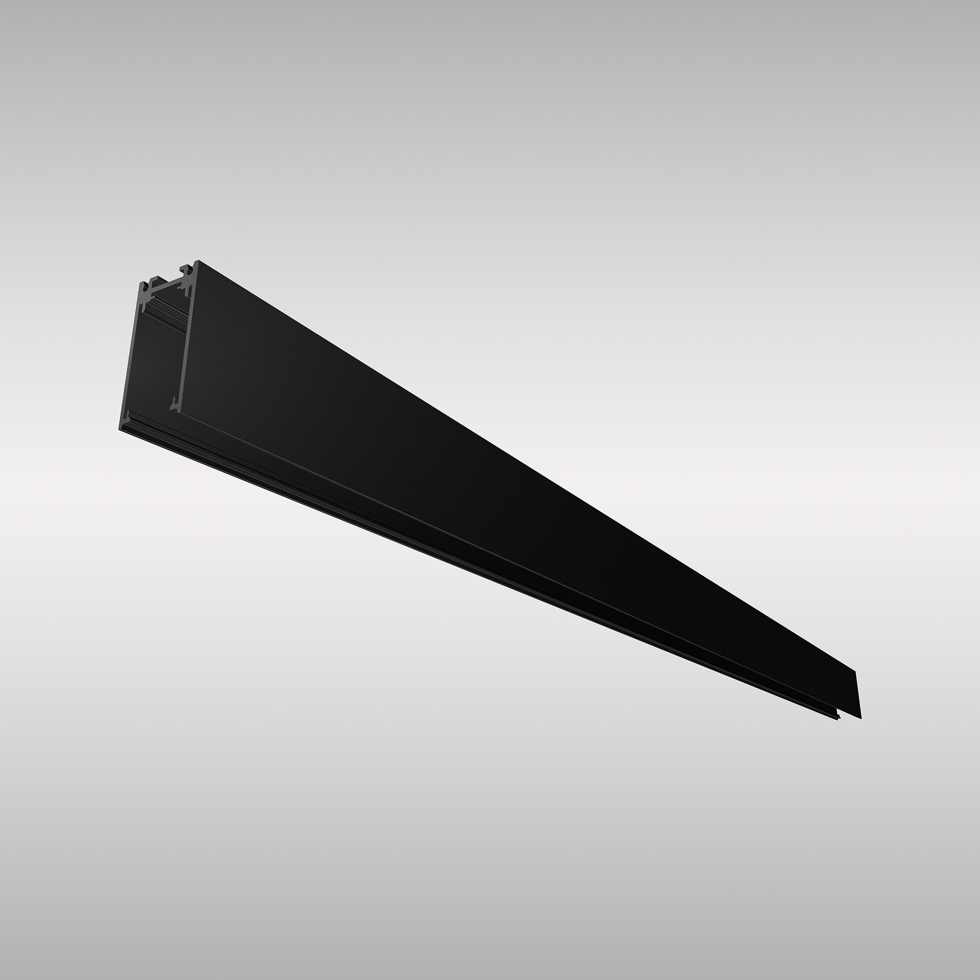 Magneto Deep Surface/Pendant Track c/w Endcaps 1m x 5.5cm, Black