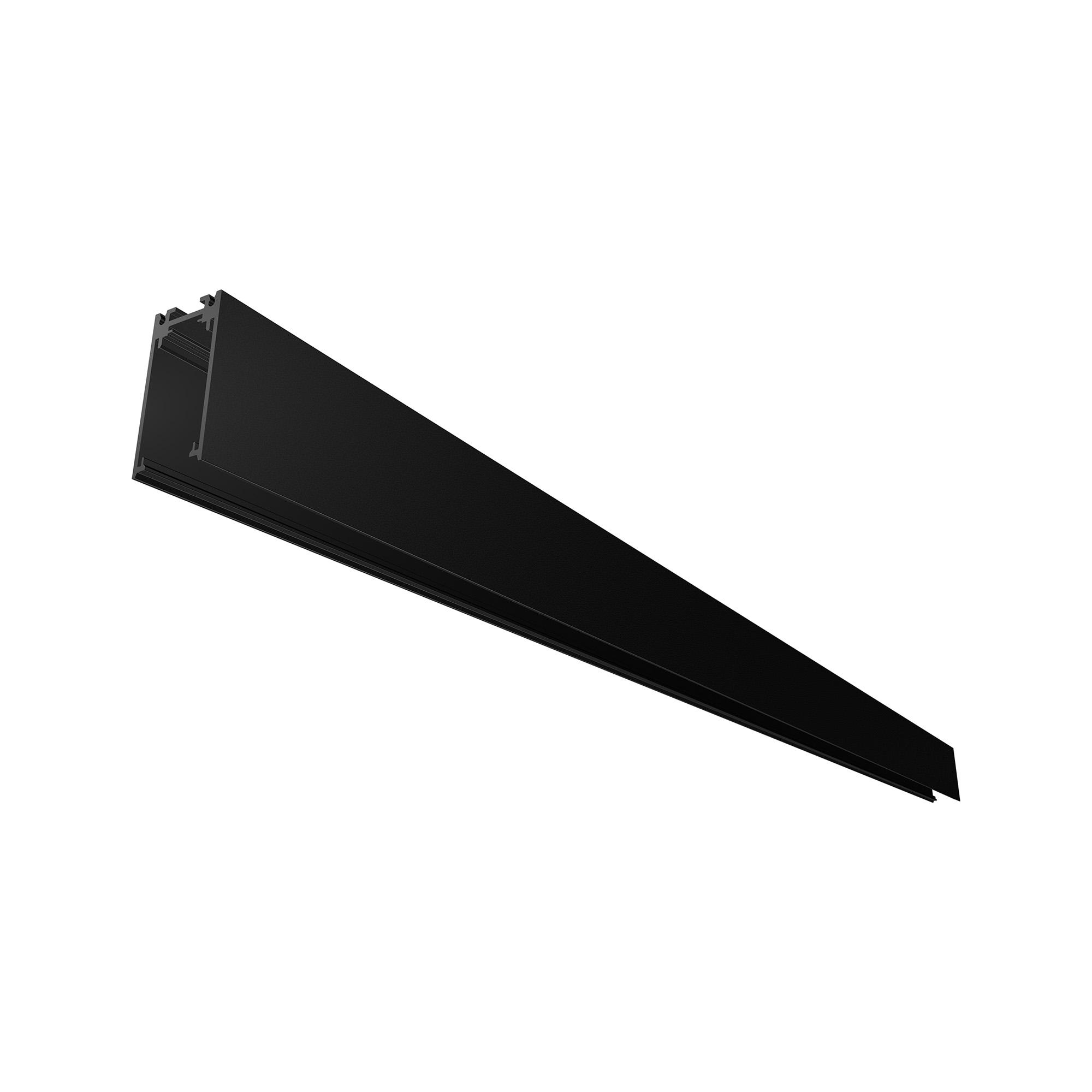 Magneto Deep Surface/Pendant Track c/w Endcaps 1m x 5.5cm, Black