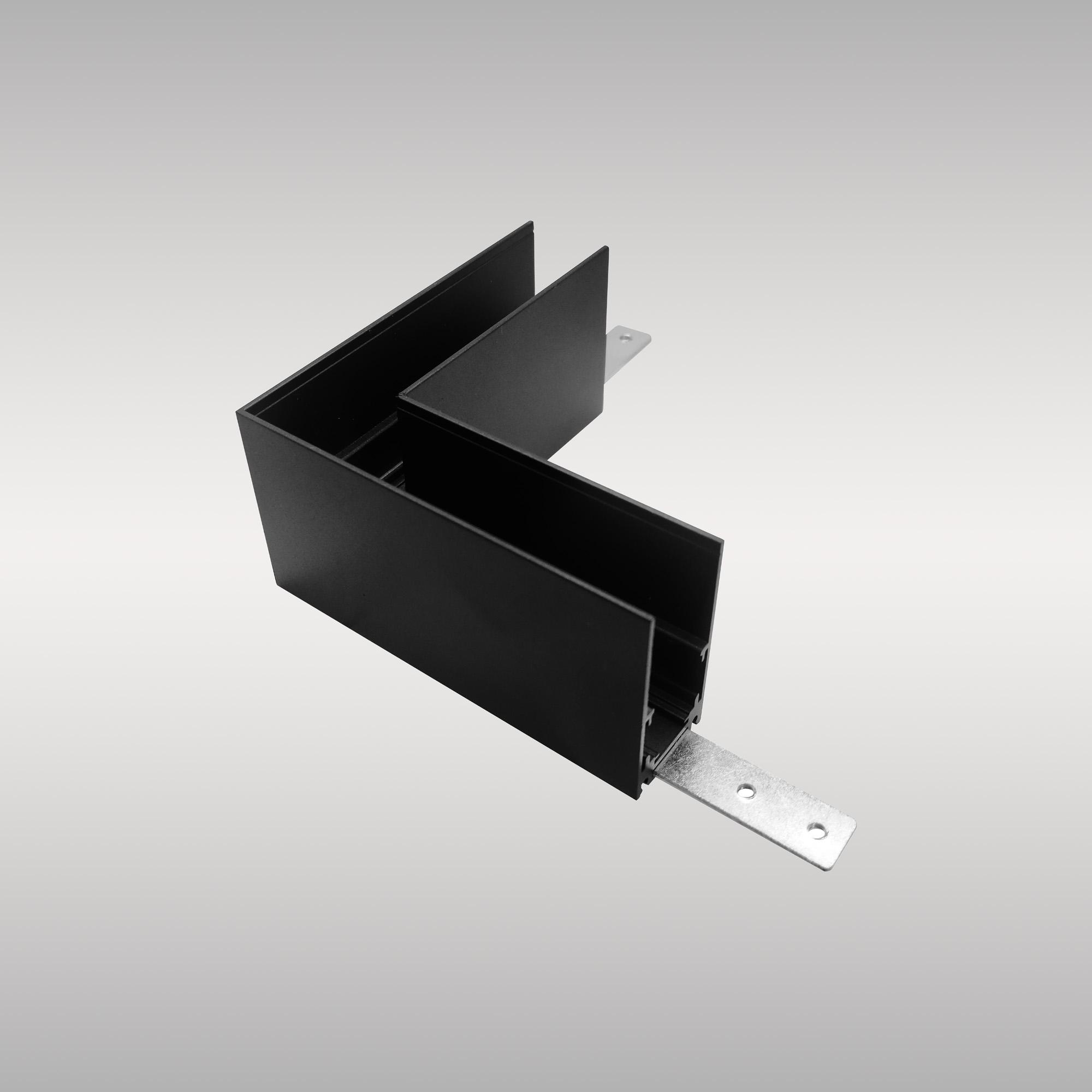 Magneto Deep 3 Connector Surface L-Joint 90º, Black For M8371 & M8372