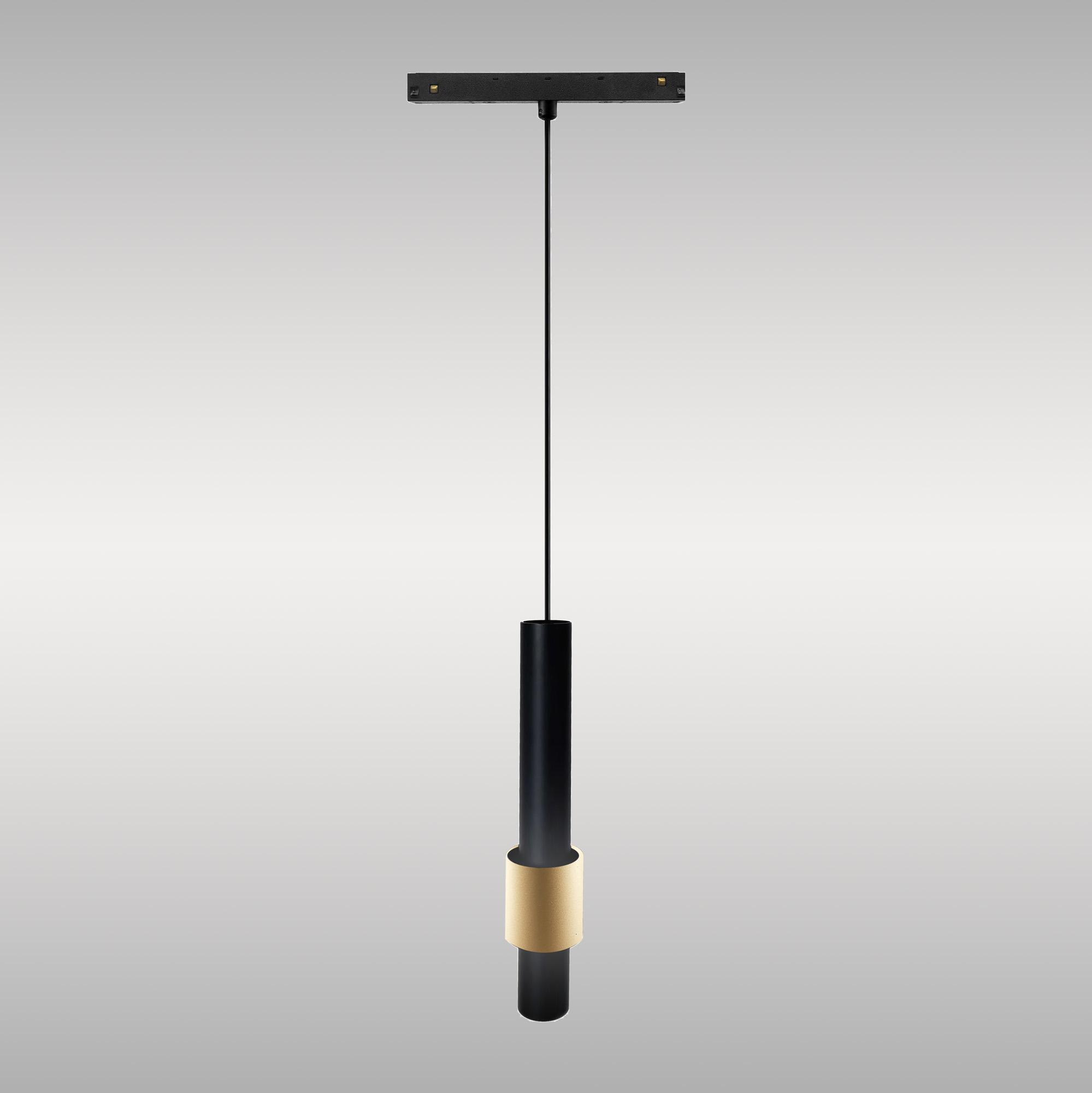Magneto Track 200mm Tube Pendant Triac Dimmable, 7W LED, 3000K, 560lm, Black/Gold, 3yrs Warranty