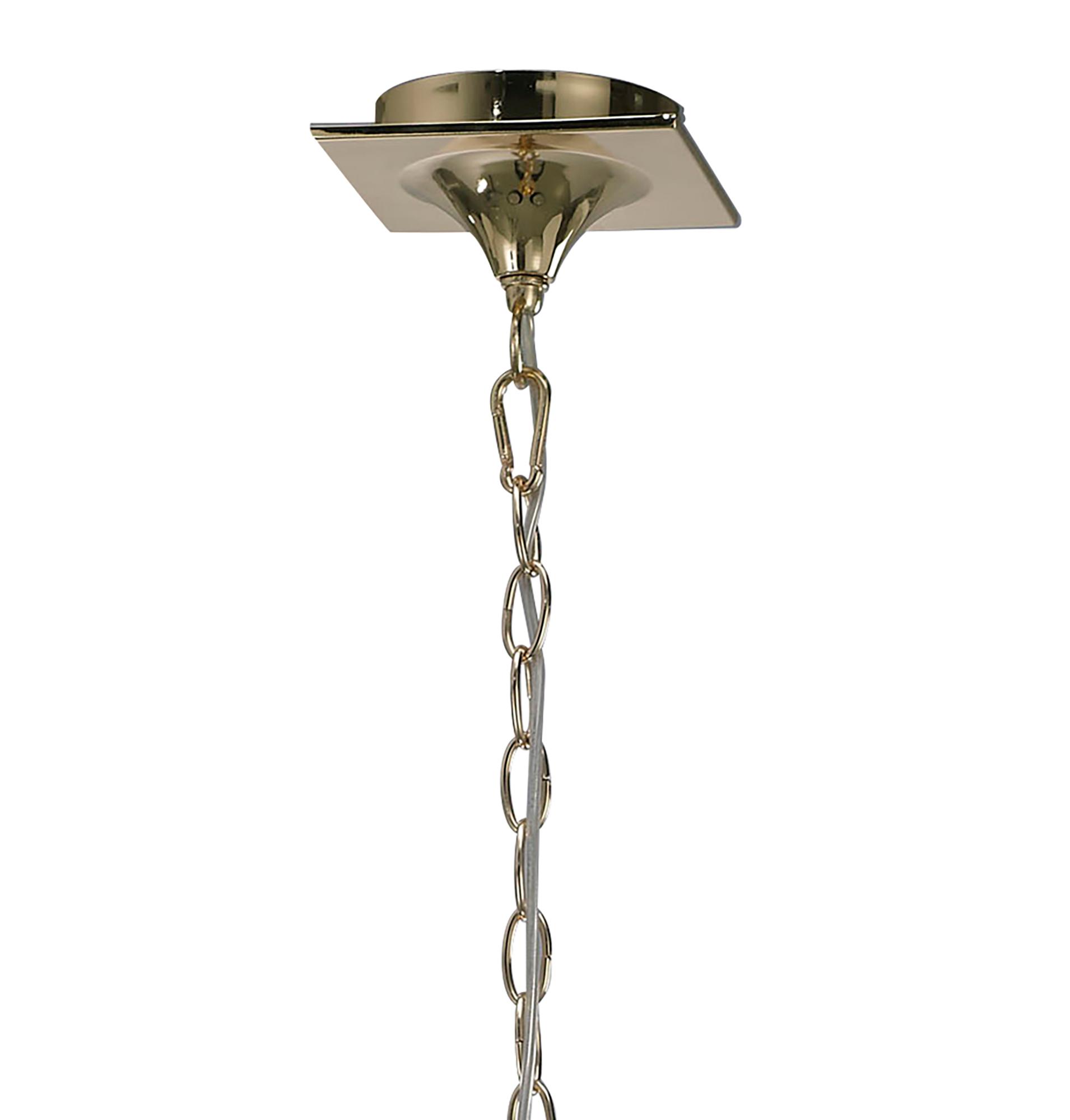 Mara 64cm Pendant 3 Light E14, French Gold With Black Shades
