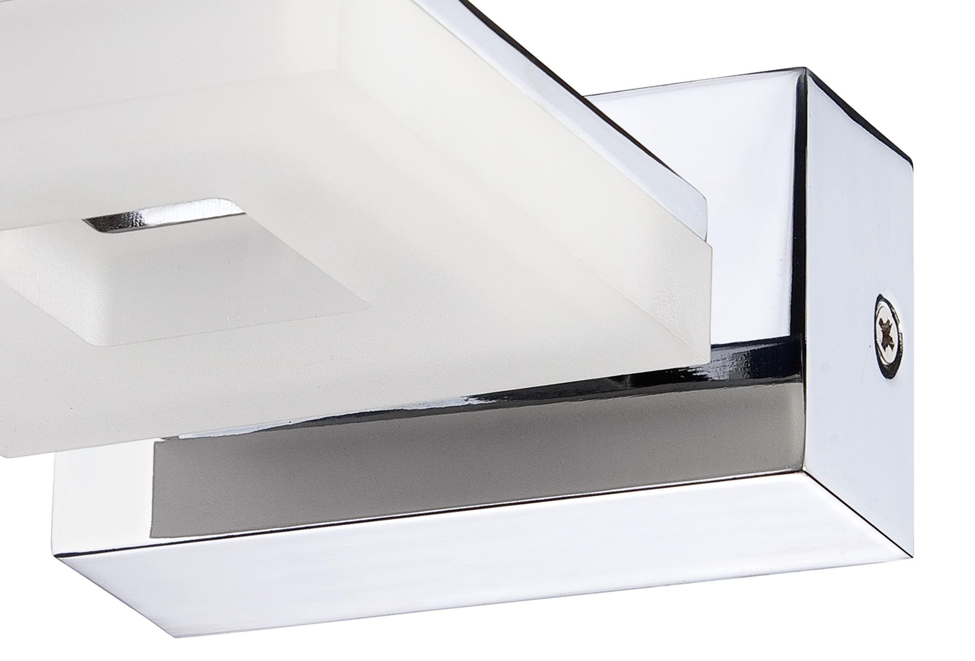 Marc Wall Lamp 1 Light 5W LED 3000K IP44, 450lm, Polished Chrome/Frosted Acrylic, 3yrs Warranty