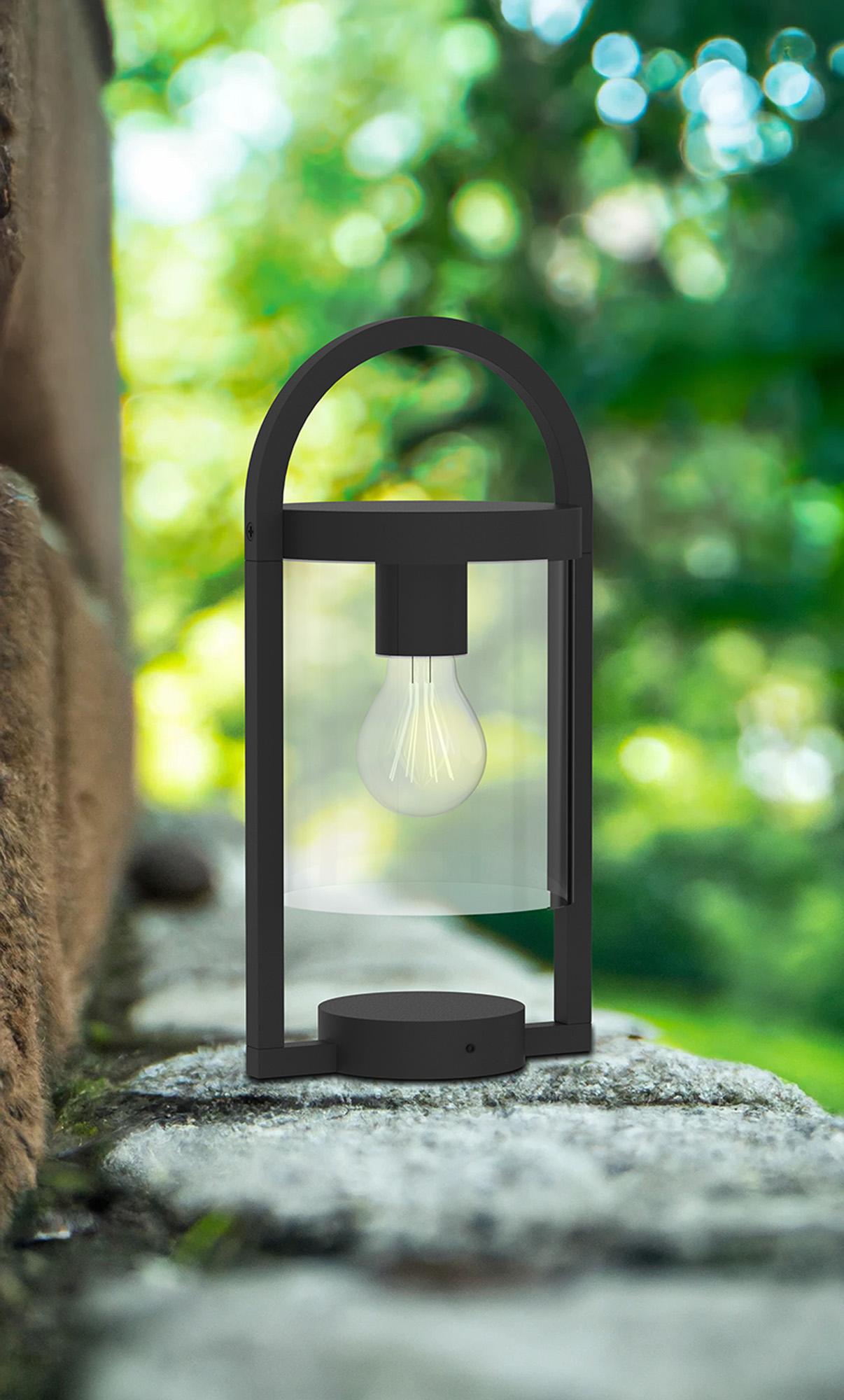 Maya Pedestal Lamp, 1 x E27, IP54, Anthracite, 2yrs Warranty
