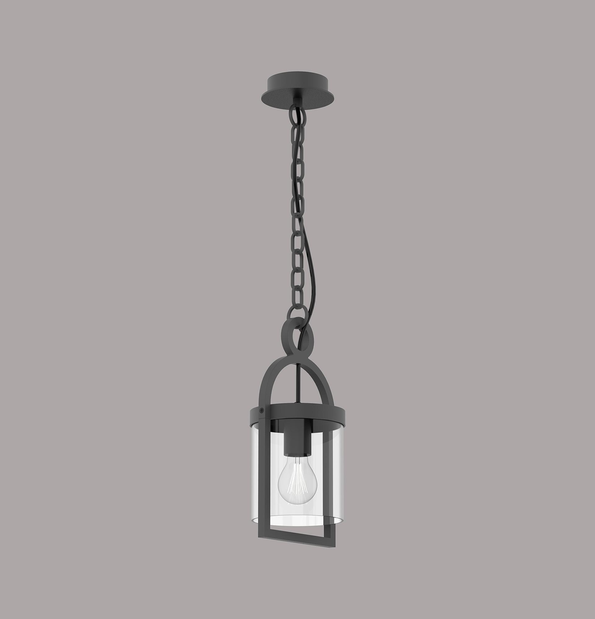 Maya 17.5cm Pendant, 1 x E27, IP54, Anthracite, 2yrs Warranty