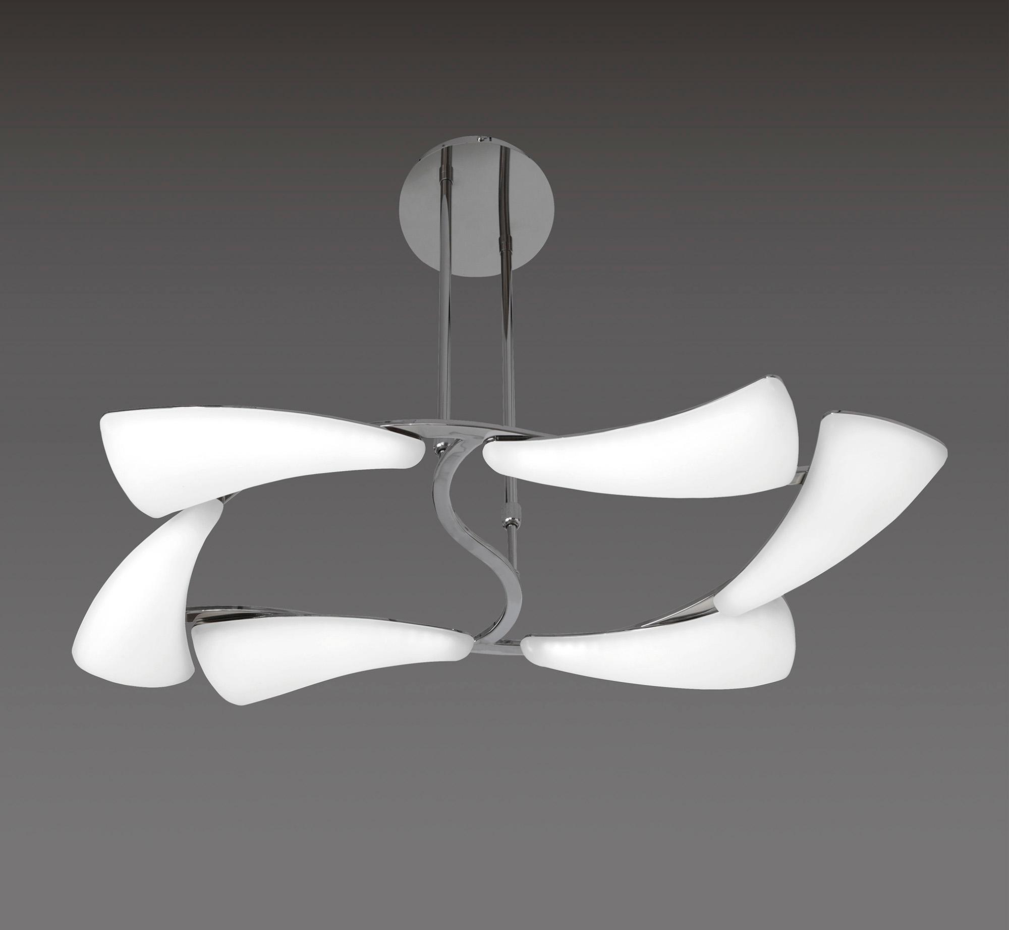 Mistral LED Telescopic 36W LED Rectangular 3000K, 3240lm, Polished Chrome/Frosted Acrylic, 3yrs Warranty