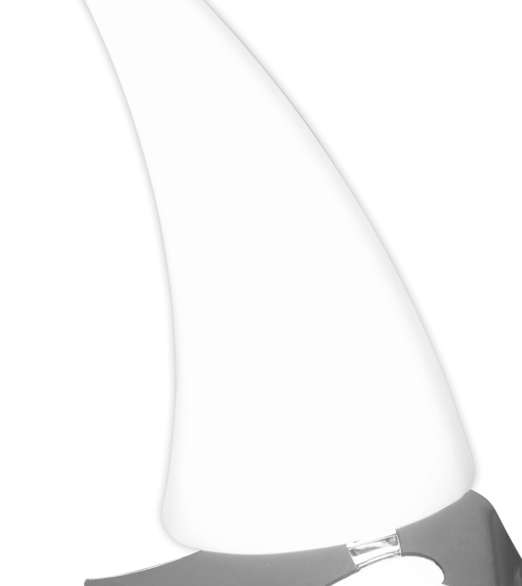 Mistral LED Table Lamp Left 6W LED 3000K, 540lm, Polished Chrome/Frosted Acrylic, 3yrs Warranty