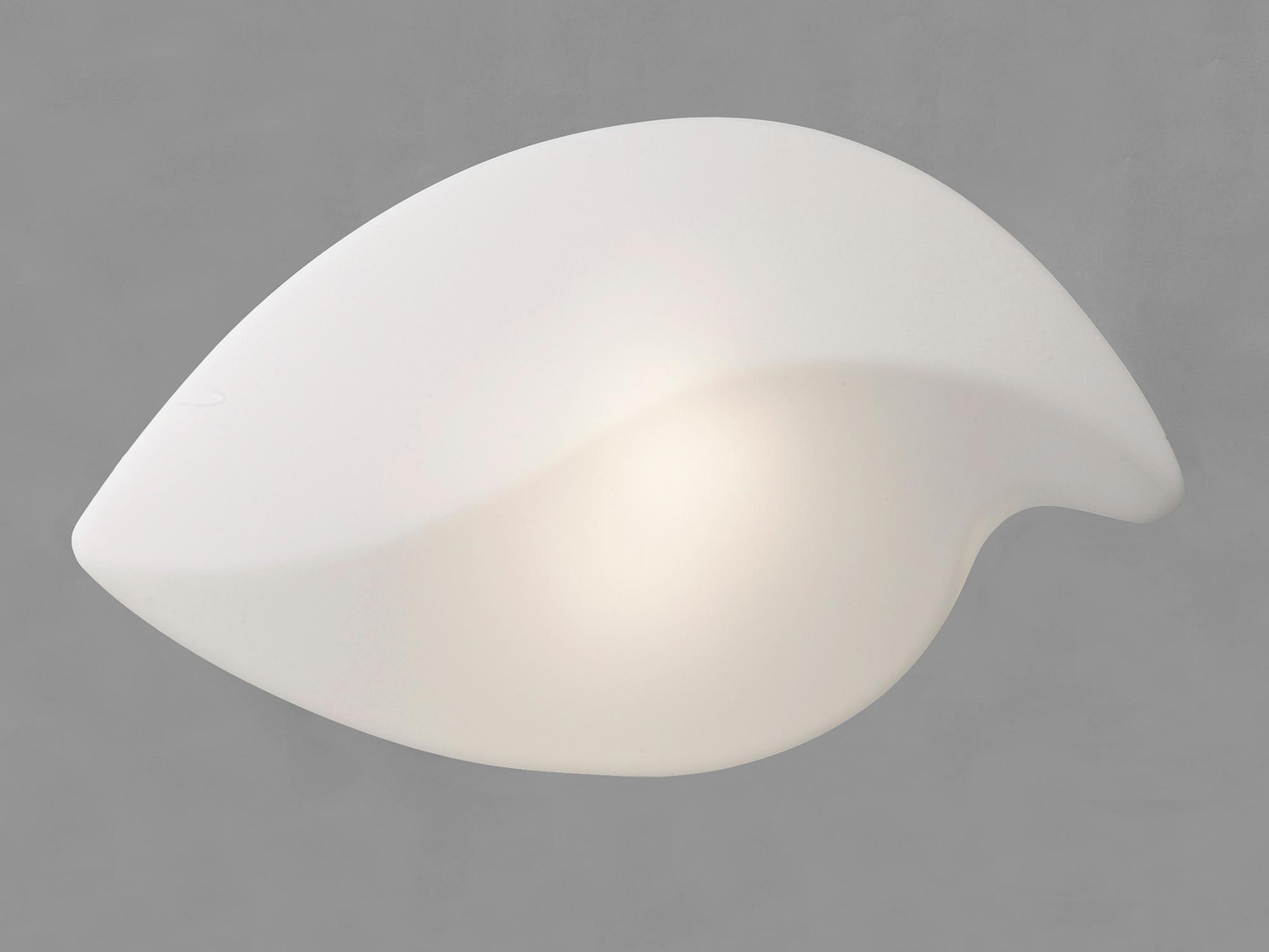 Natura Flush Ceiling/Wall Indoor Large 2 Light E27, Polished Chrome/Opal White