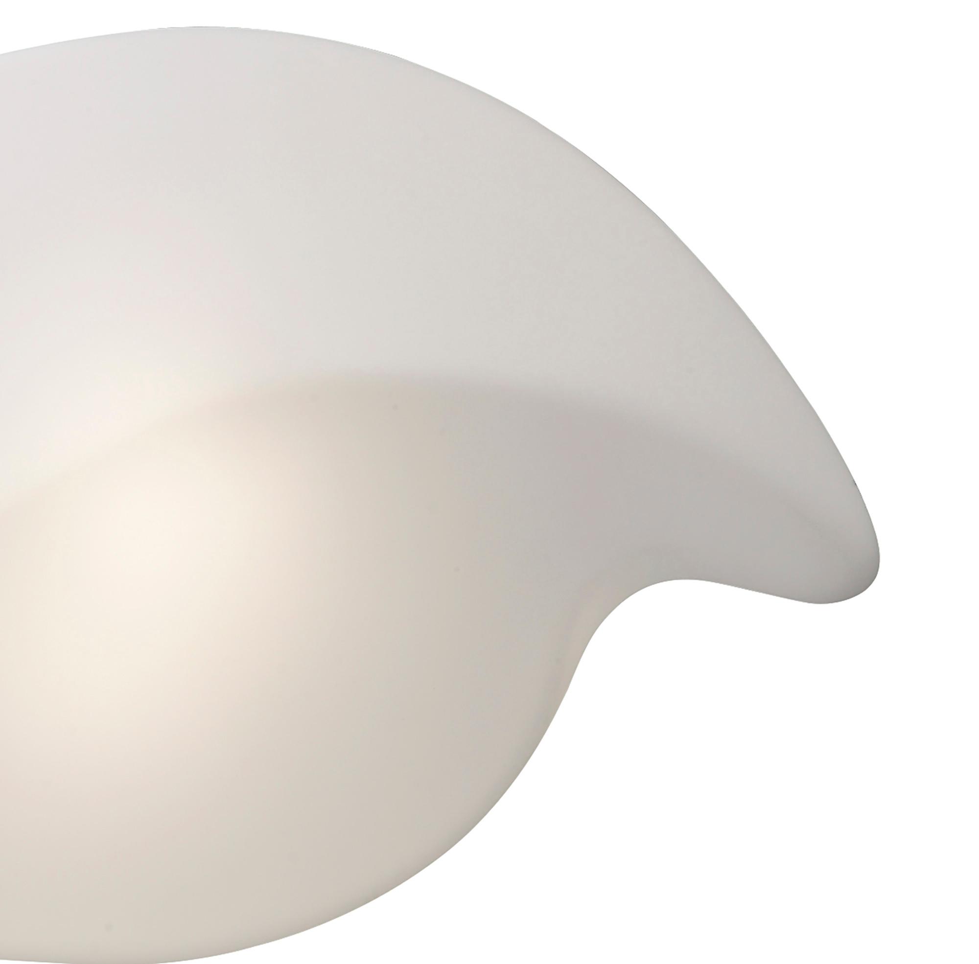 Natura Ceiling/Wall Outdoor Large 2 Light E27 IP44, Matt White/Opal White