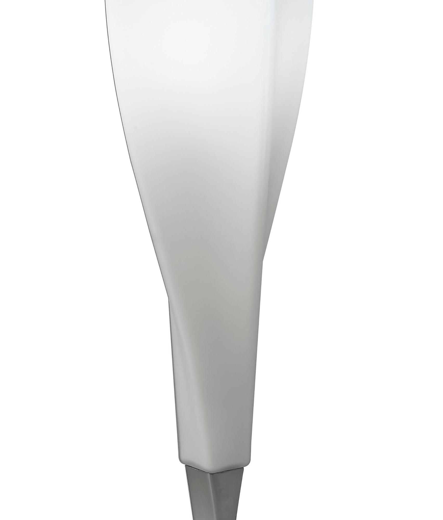 Neo Table Lamp 1 Light E27, Satin Nickel/Frosted White Glass