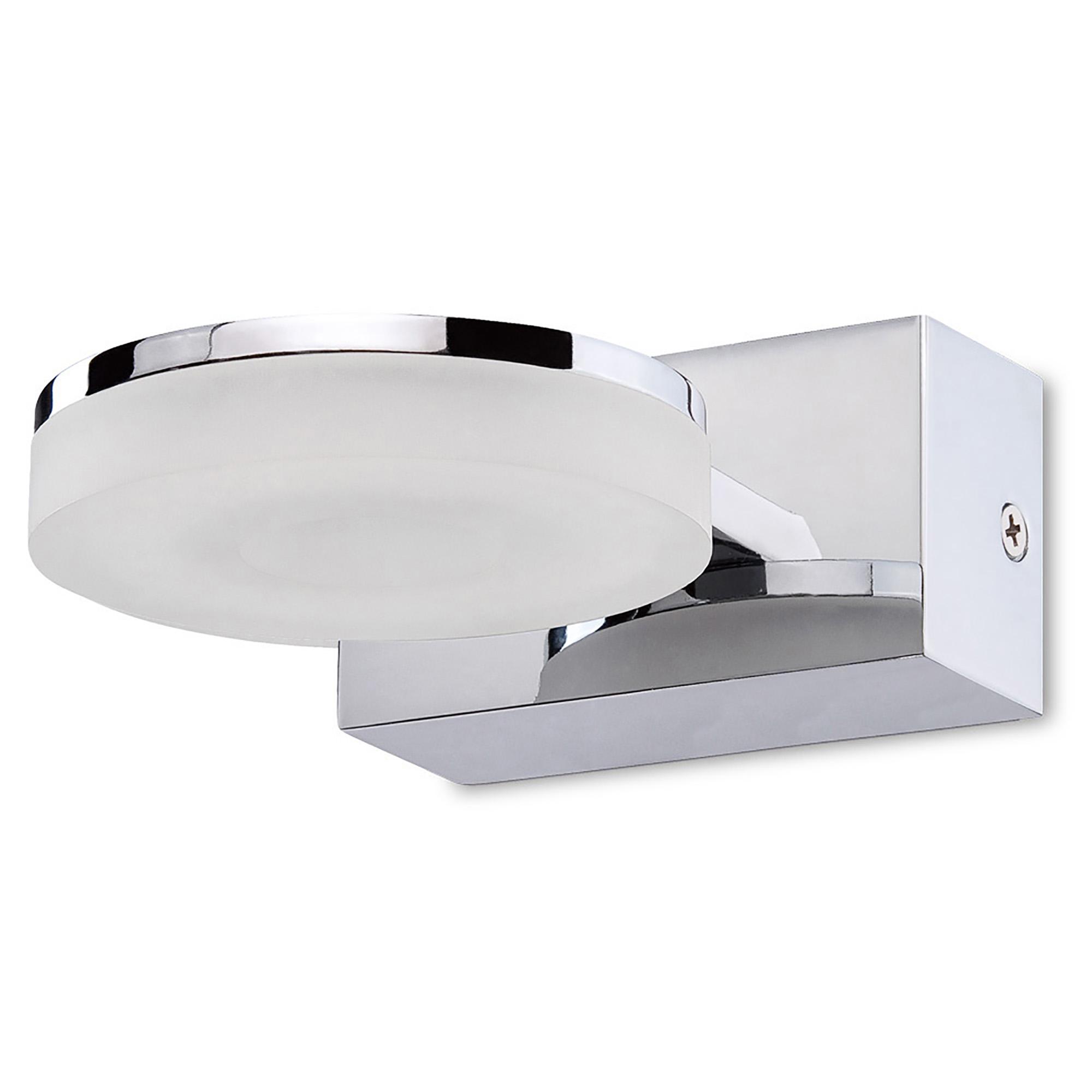 Nimbus Wall Lamp 1 Light 5W LED 3000K, 450lm, Polished Chrome/Frosted Acrylic, 3yrs Warranty