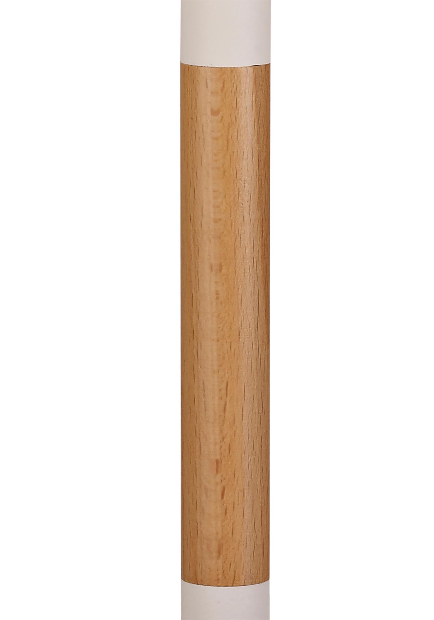 Nordica II Table Lamp With USB Socket, 1x23W E27, White/Beech With White Shade
