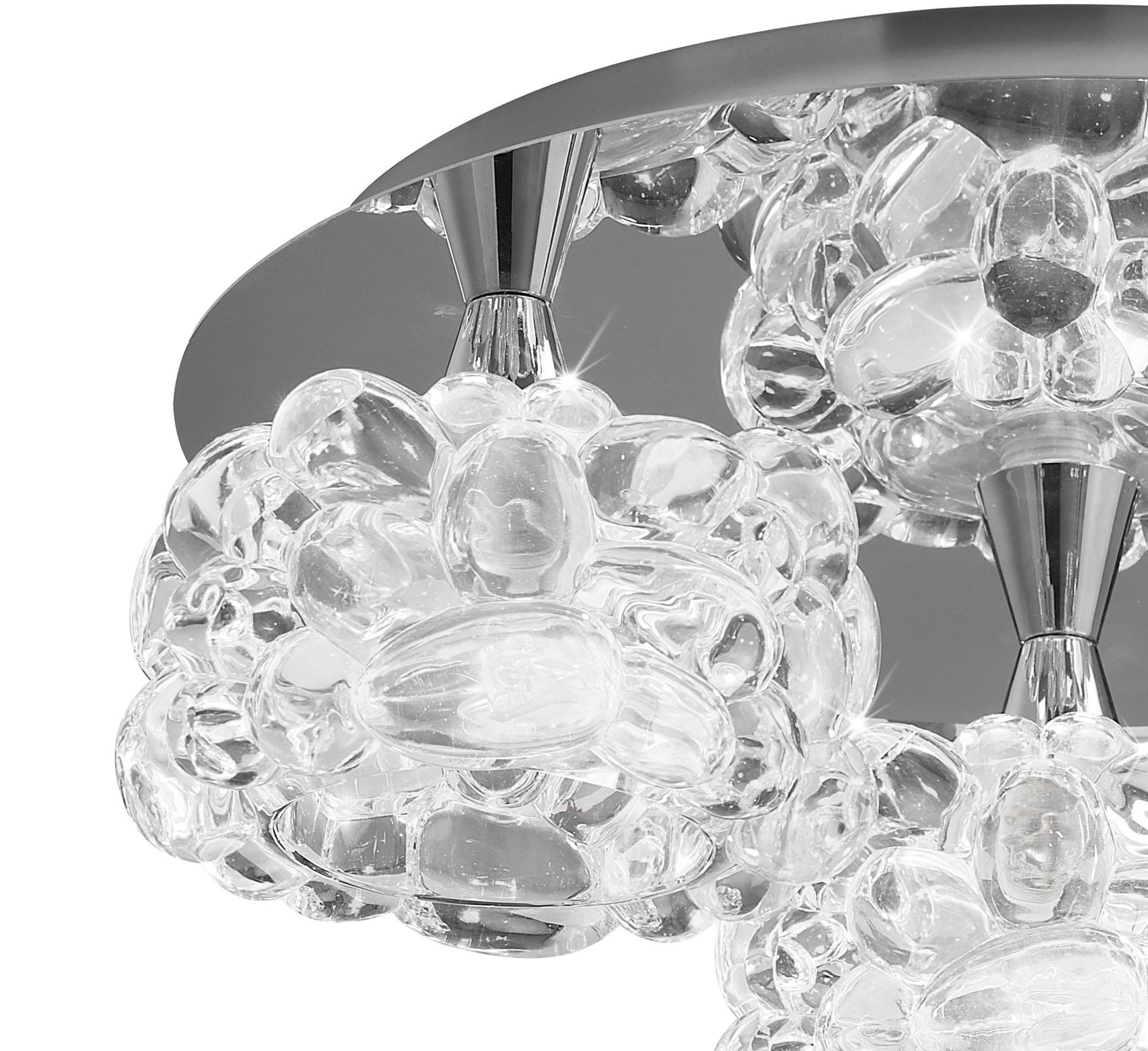 O2 35cm Flush Ceiling 3 Light G9 Small, Polished Chrome