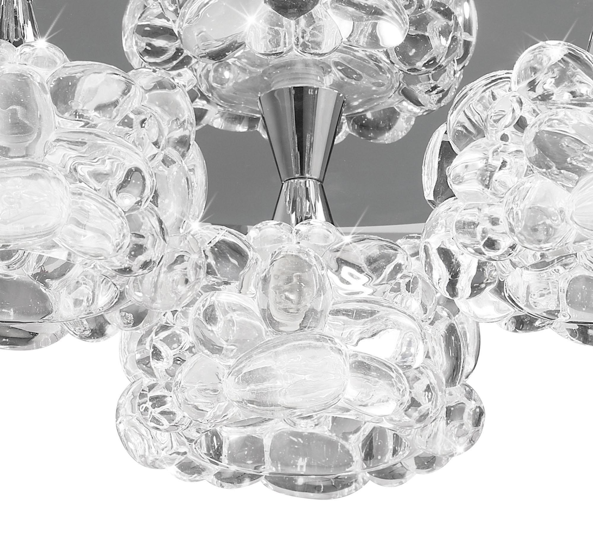 O2 35cm Flush Ceiling 3 Light G9 Small, Polished Chrome