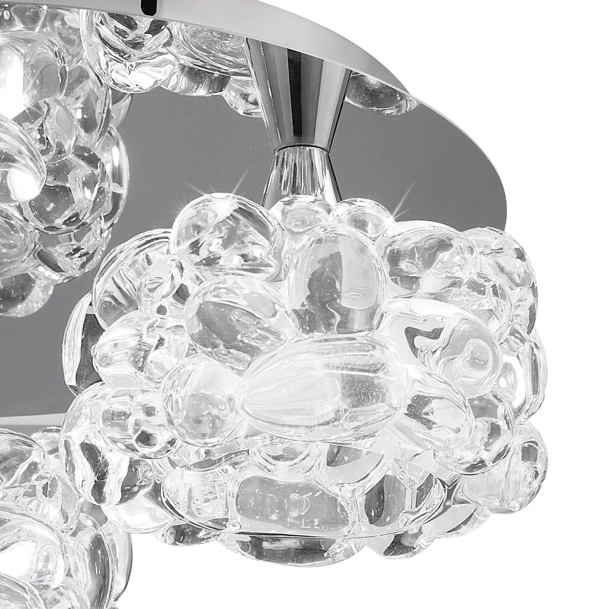 O2 35cm Flush Ceiling 3 Light G9 Small, Polished Chrome