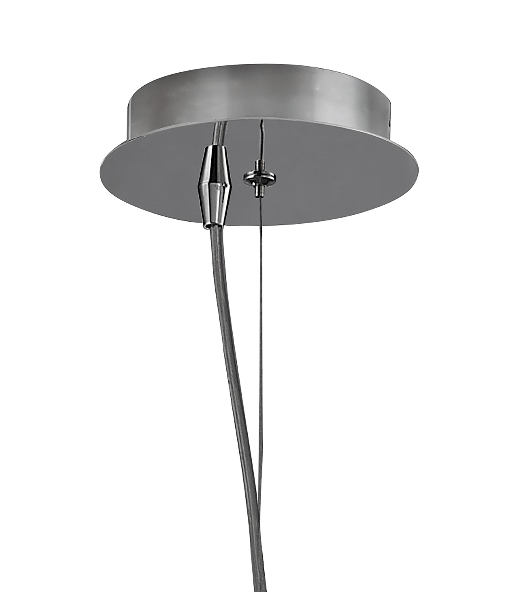 O2 20cm Pendant 1 Light E27 Large, Polished Chrome